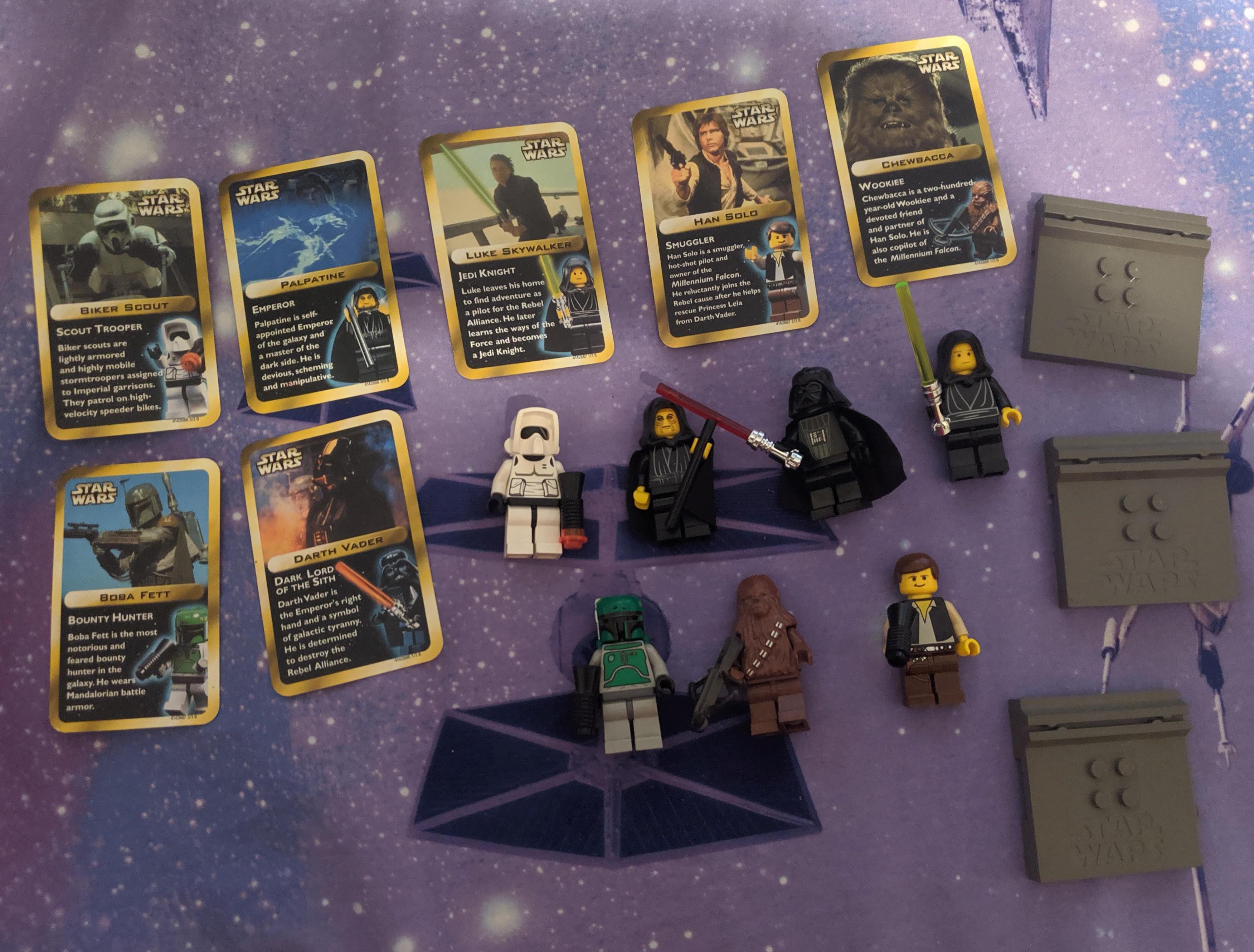 Rare 1999 Lego Star Wars Promo Minifigs with cards and stands r/lego