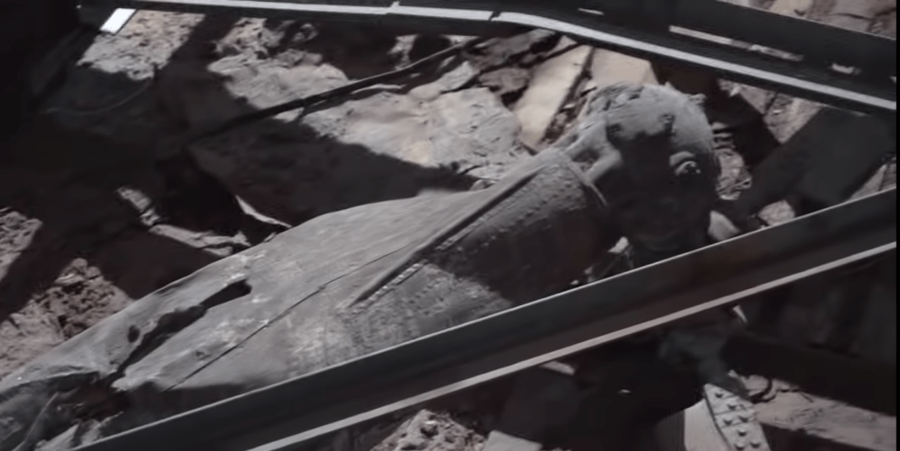 Wreckage of the real Mi8 helicopter that crashed outside the Chernobyl