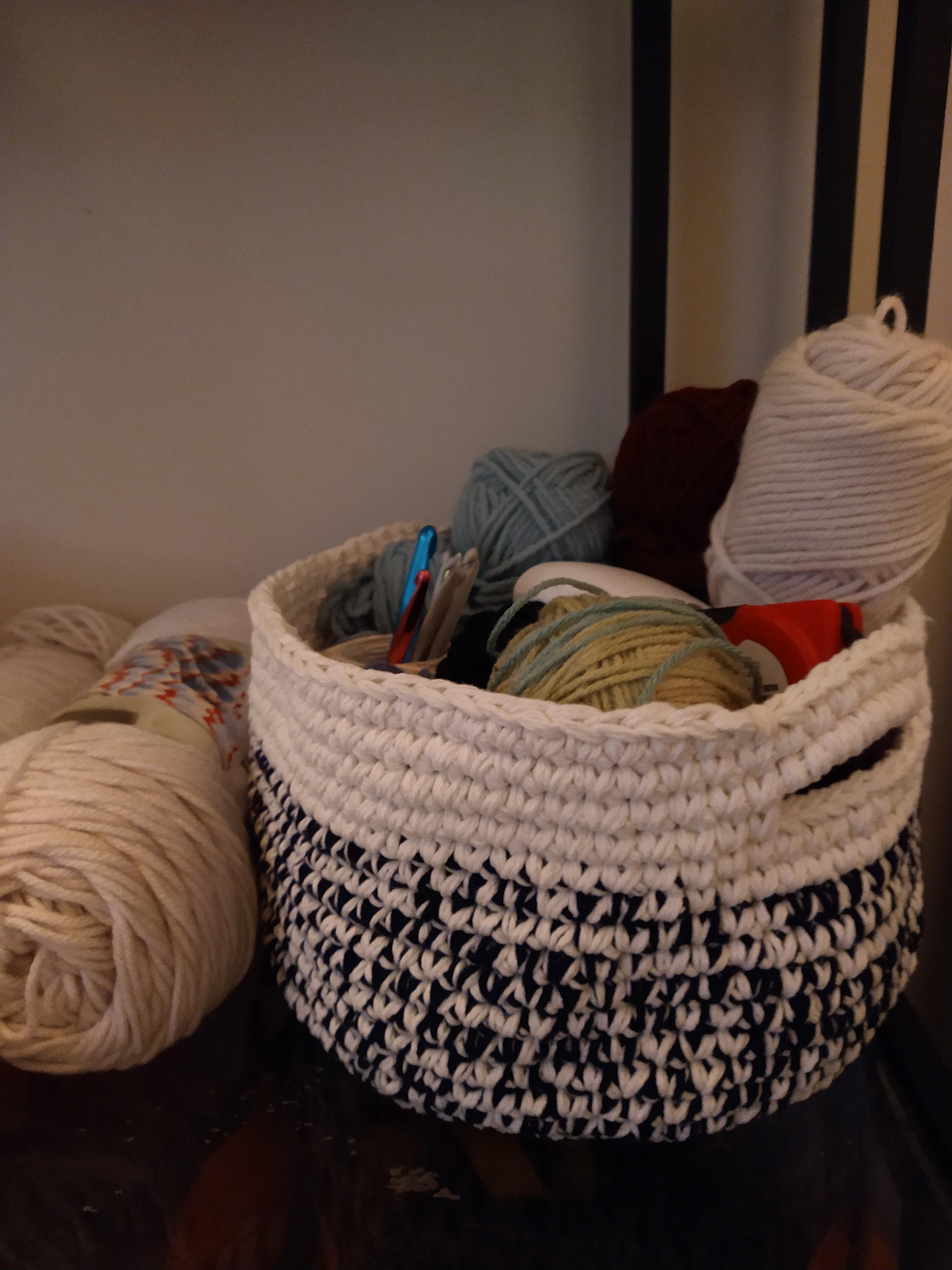 Bought some horribly stiff cotton yarn a while ago. Everything I tried