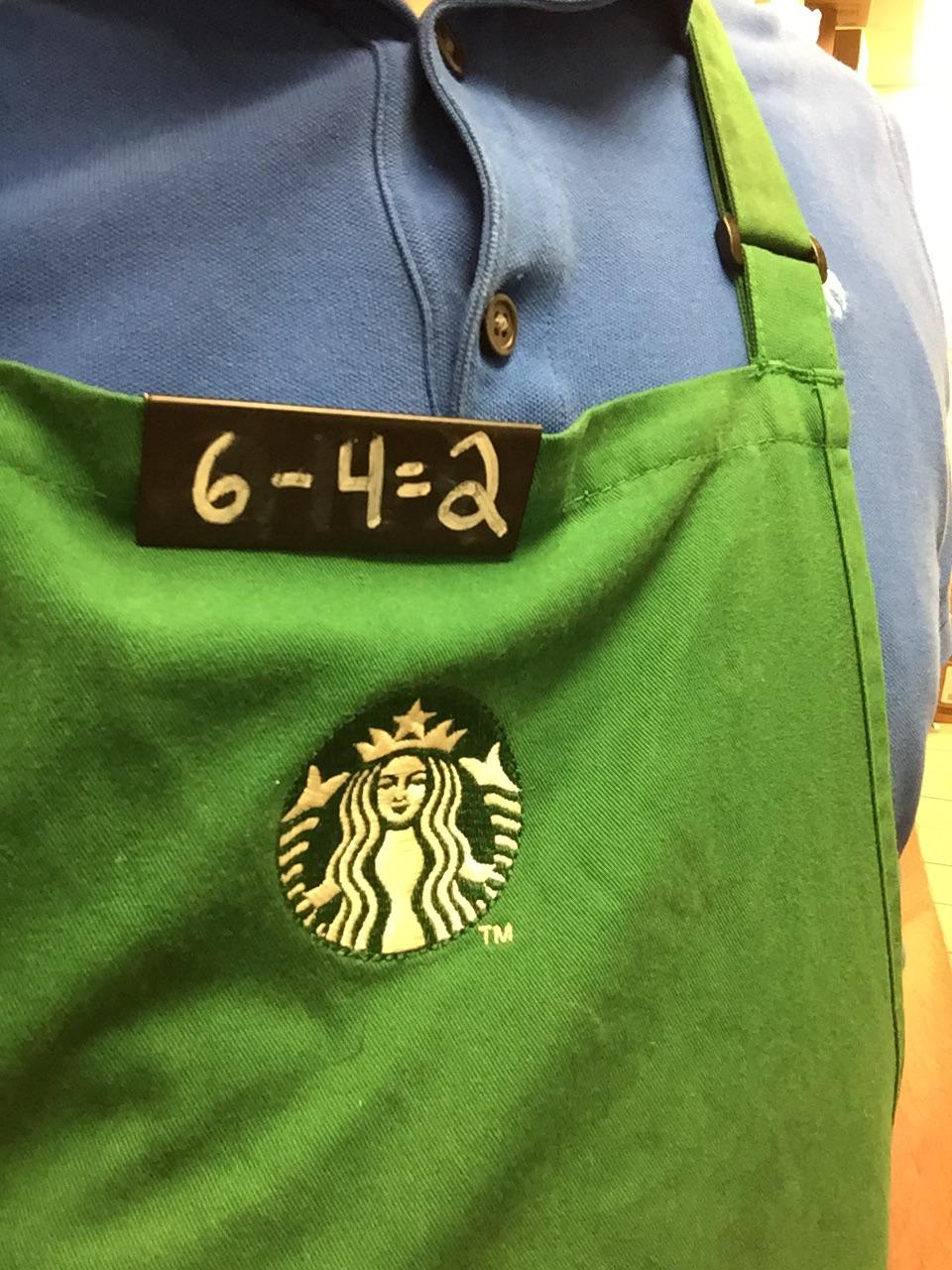 remember to always wear your name tag r/starbucks