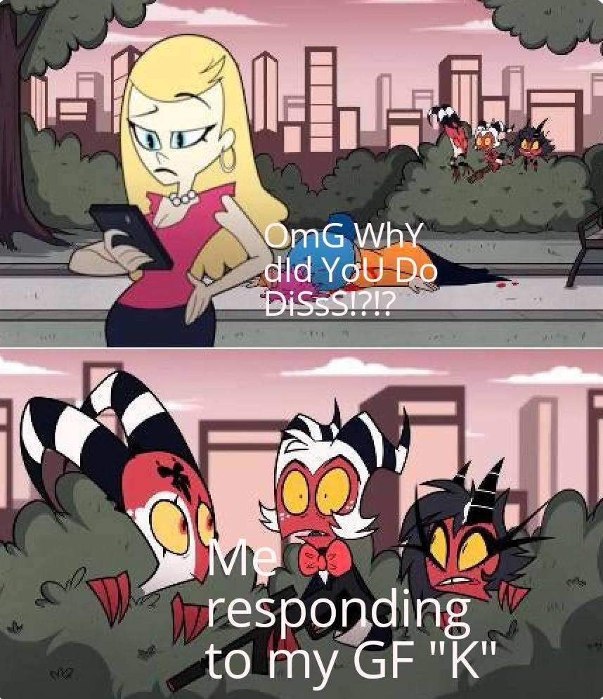 Random Helluva Boss meme i made why i was on my to school r/memes