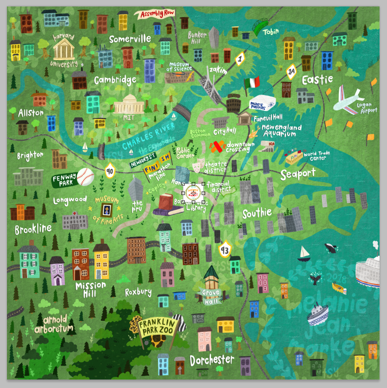 Boston Map Funny North South Map of Boston I drew! A friend suggested I post it here. ) I hope you