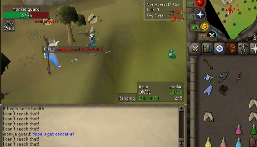 LMS is so toxic, shout out to monkie guard 2007scape