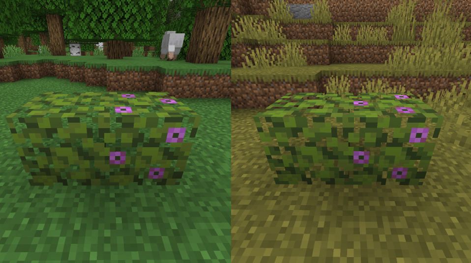 TIL Azalea leaf colors are not biome dependent r/Minecraft