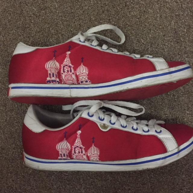 Can anyone help me ID these crazy red 'Russian' Adidas shoes? r/adidas
