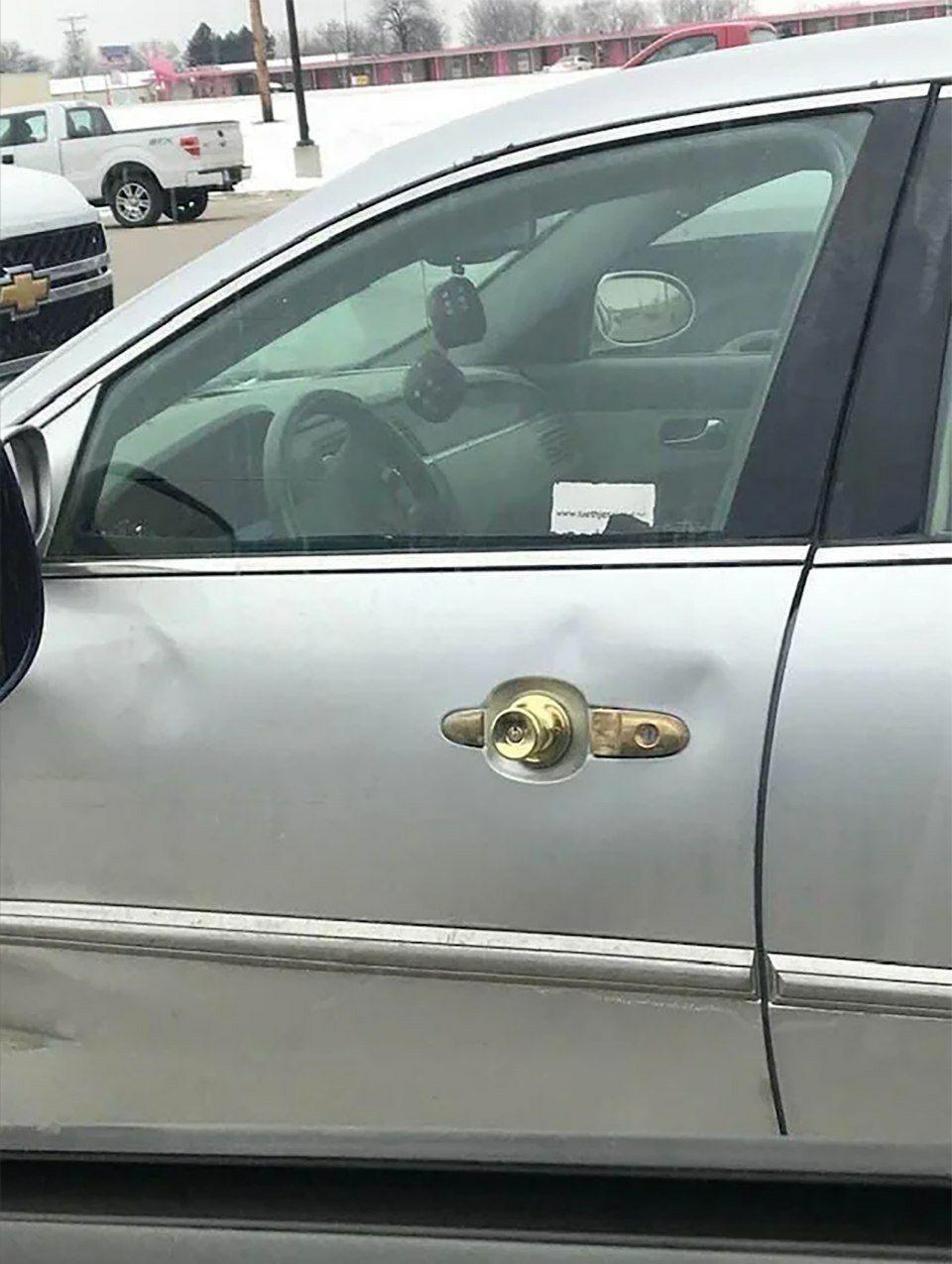 Door handle on a car r/mildlyinteresting