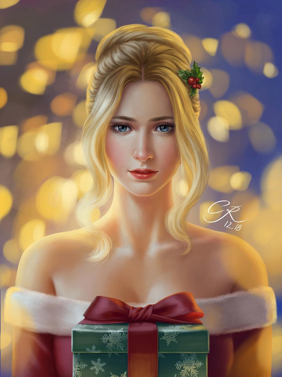 Christmas gift, digital, 1200x900px r/Art