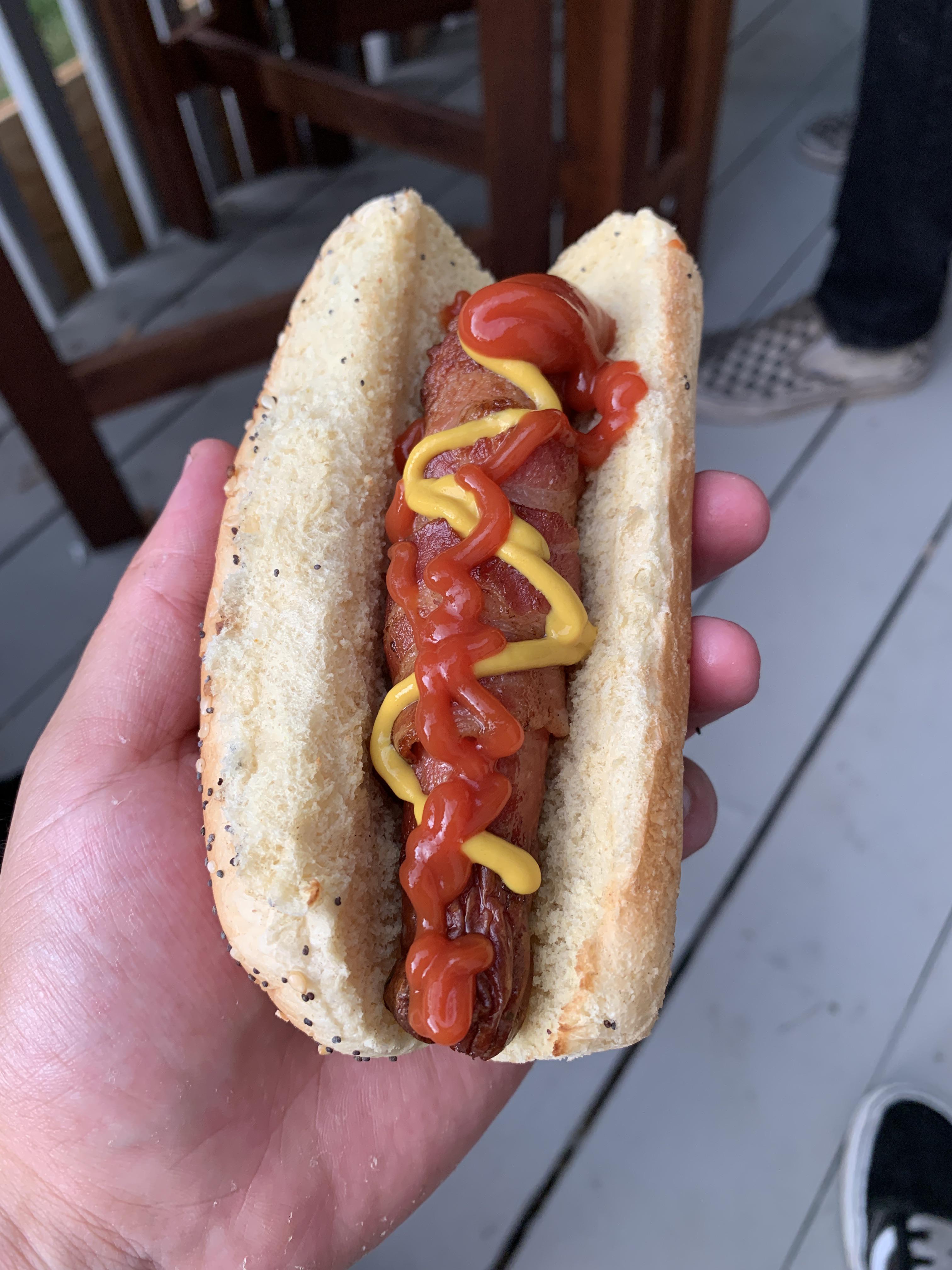Happy National Hot Dog Day (homemade bacon wrapped Nathan