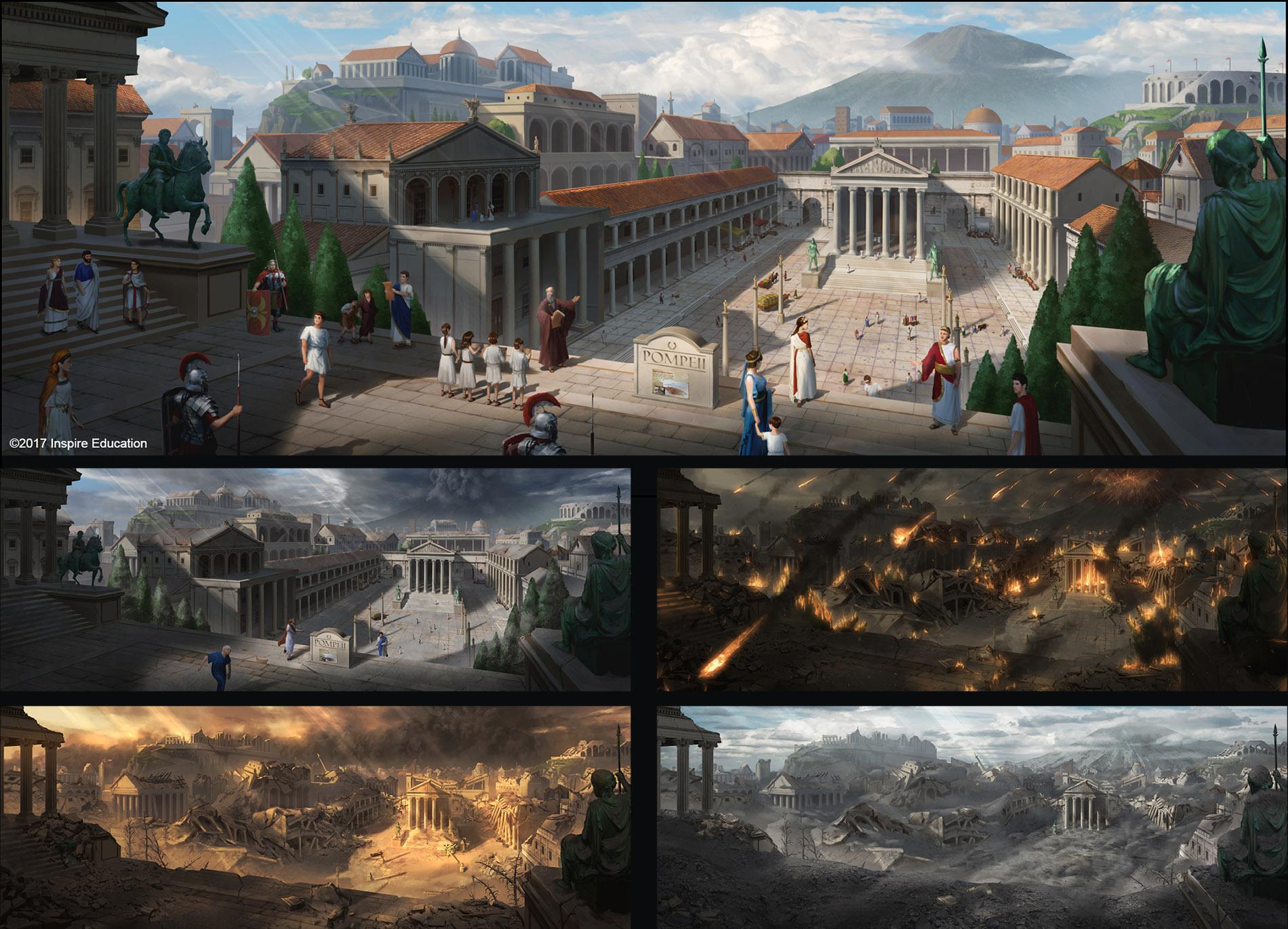 Pompeii Before, During & After the Eruption of Mt. Vesuvius (by David