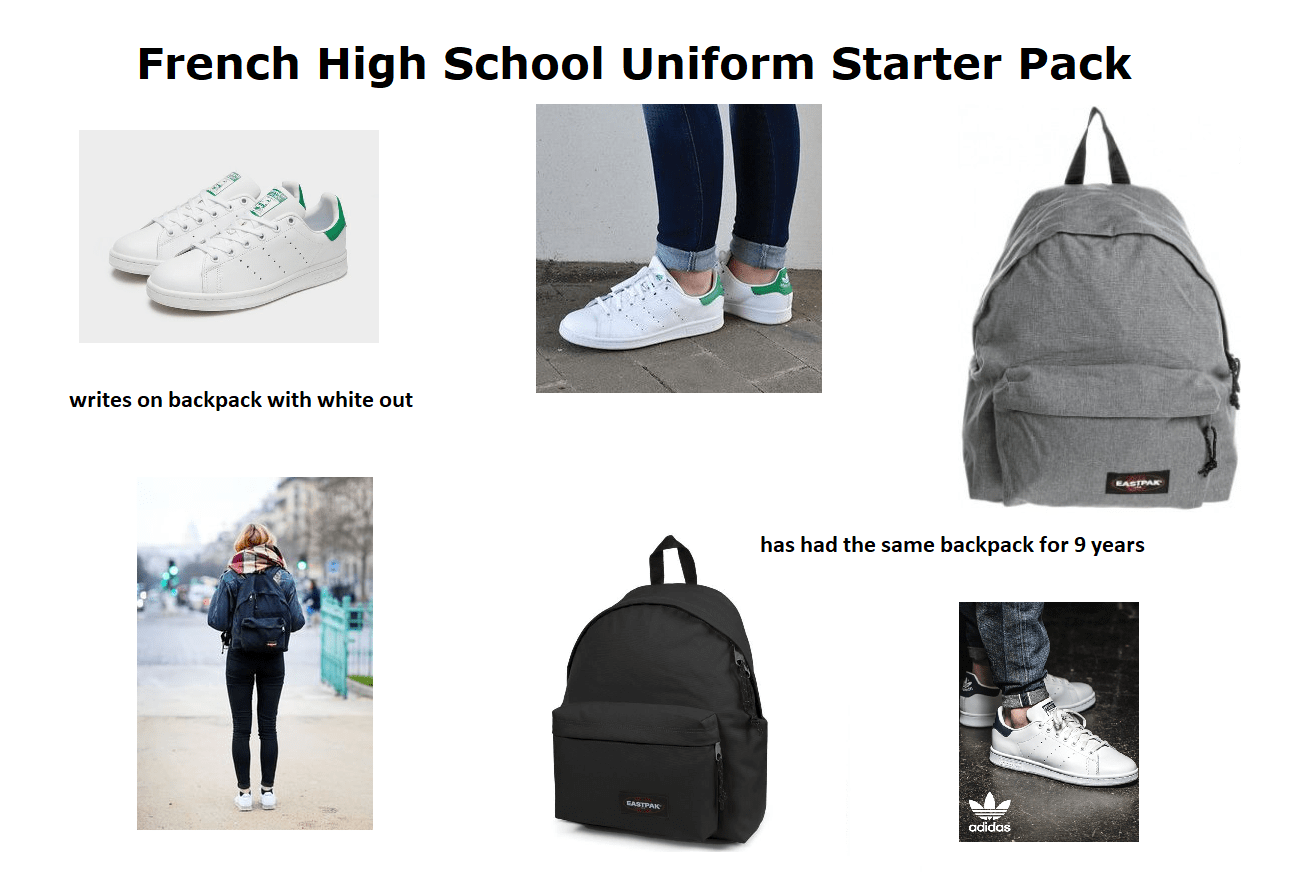 French High School Uniform Starter Pack r/starterpacks