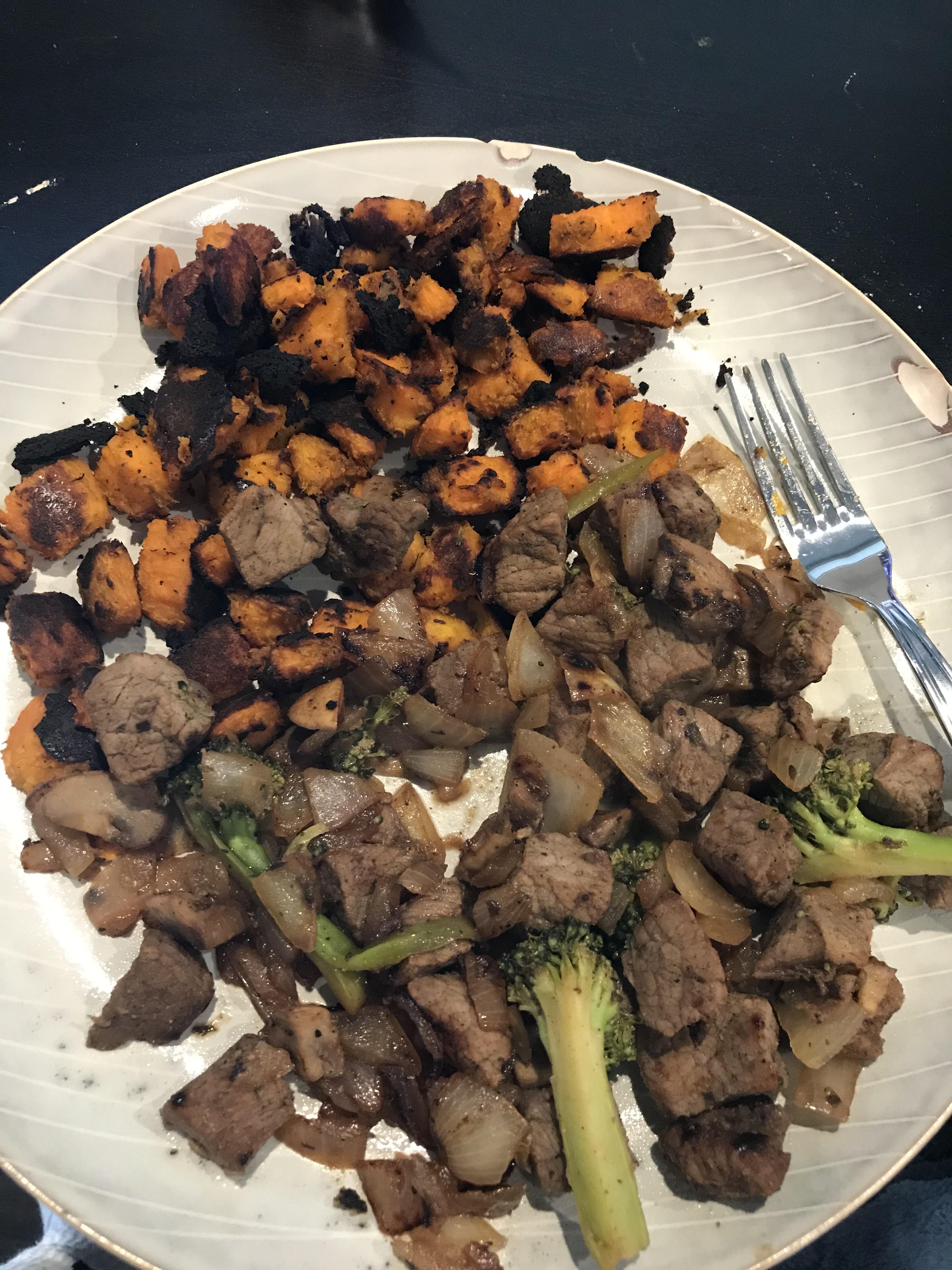 Kenji’s Crispy (Sweet) Potatoes + Jamaican Jerk Steak r/seriouseats