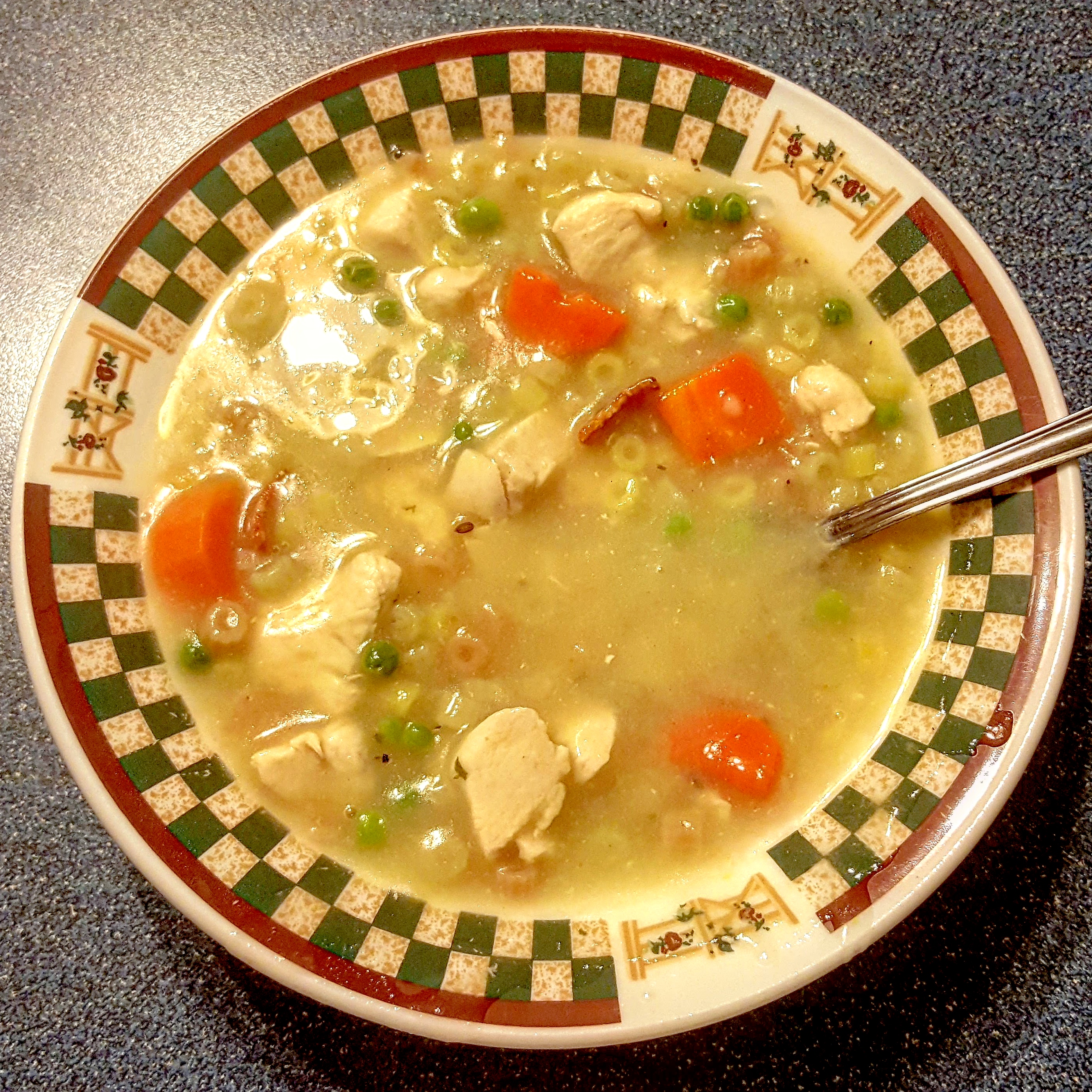 [Homemade] GlutenFree Chicken Noodle Soup with Quinoa Pasta food