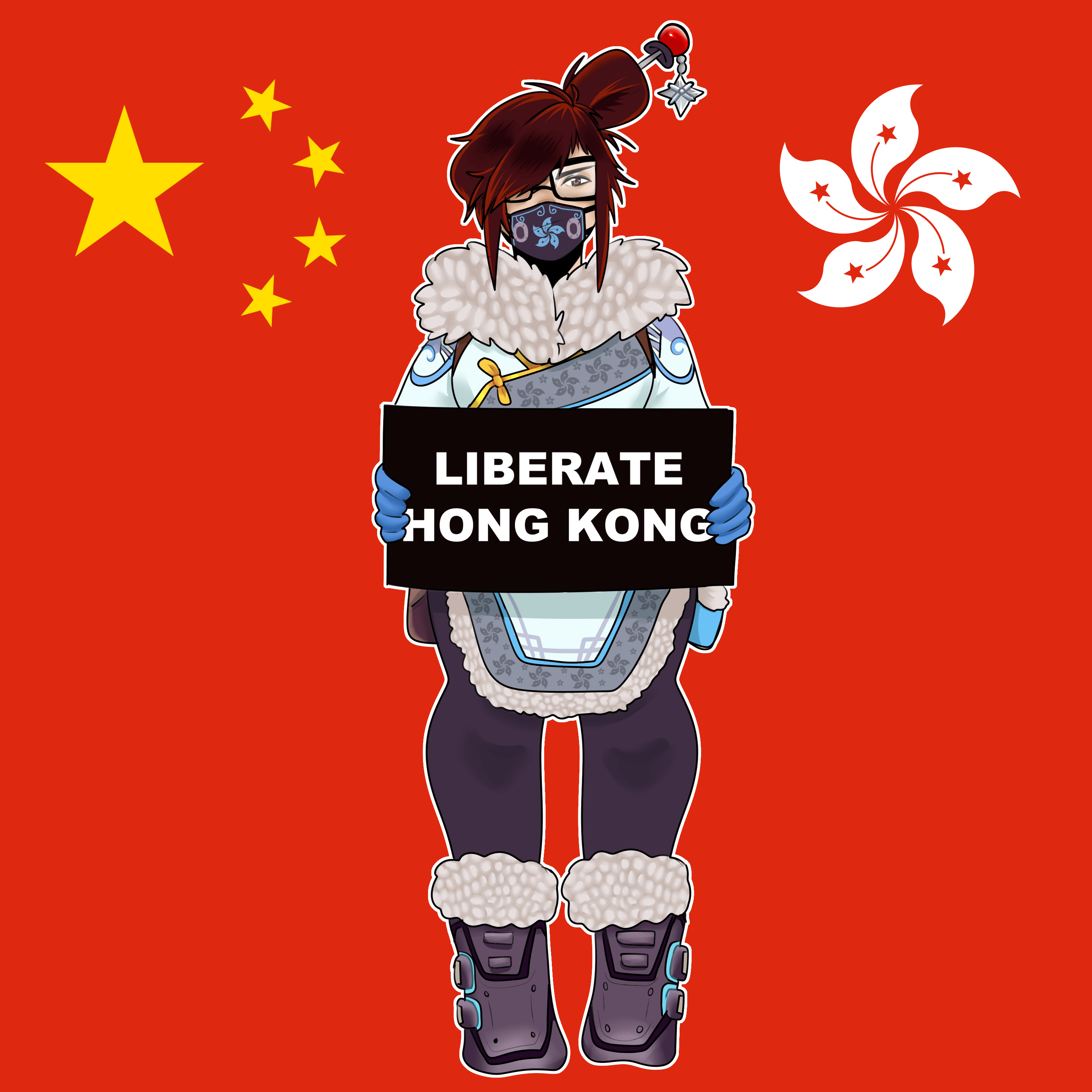 NO MORE TYRANNY. ALLOW FREE SPEECH. Art (c) myself HongKong