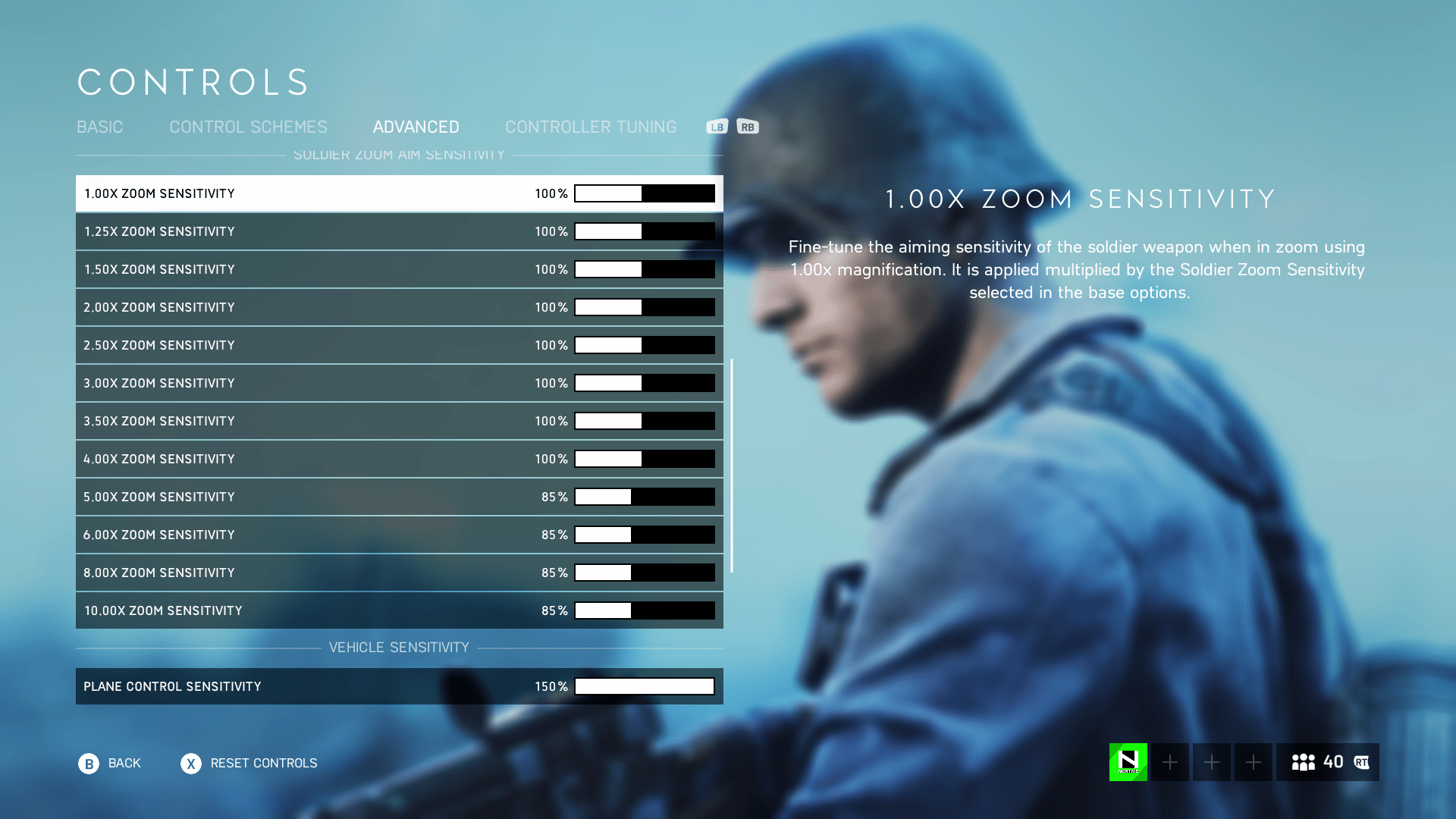 [BFV]You can change the sensitivity for weapons zoom individually, but you can't change the