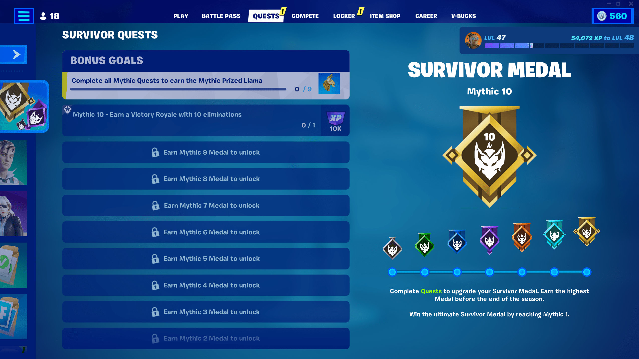To get the mythic llama style, you need to win with 10 eliminations 9