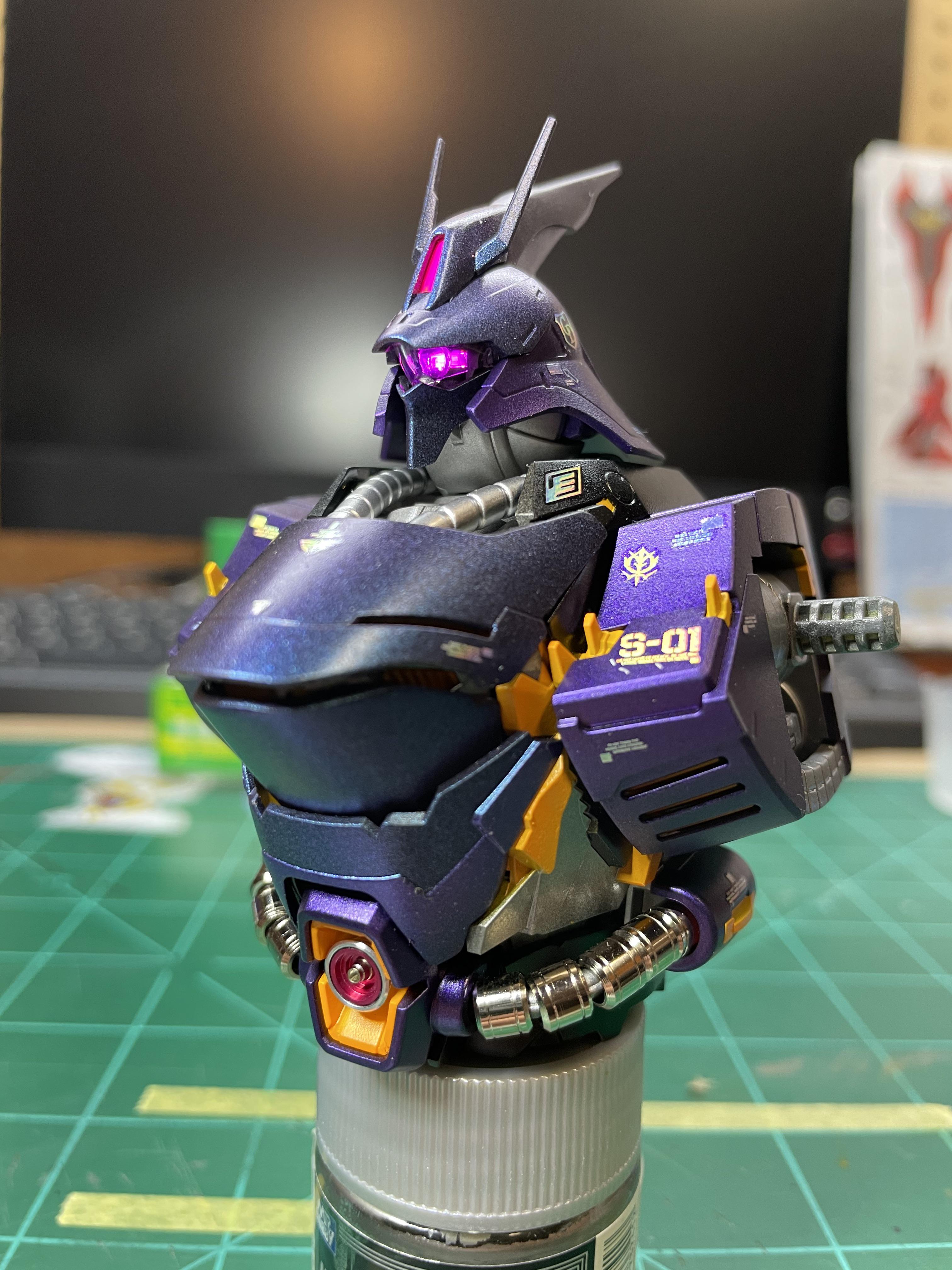 MG Sazabi Ver Ka WIP. Just a custom paint job, led mono eye