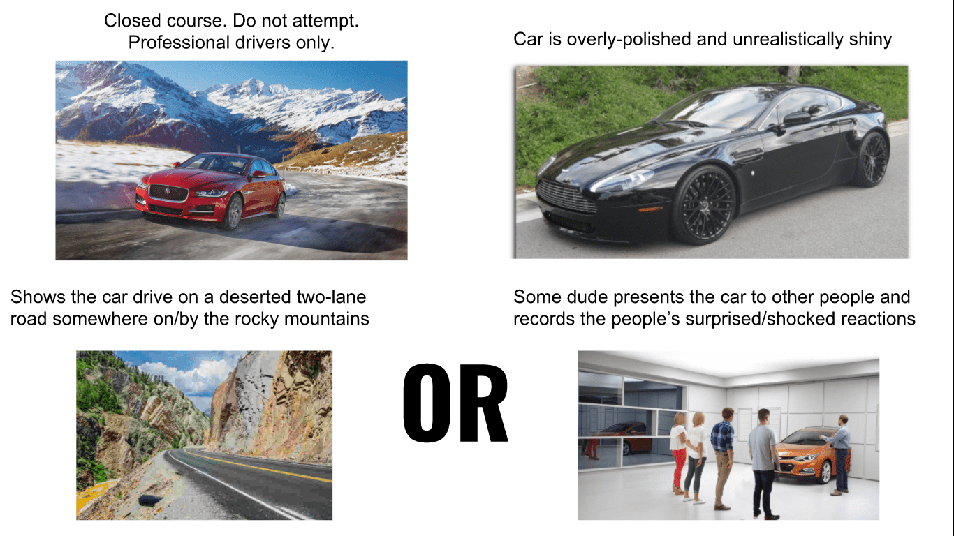 The average car commercial starter pack : r/starterpacks