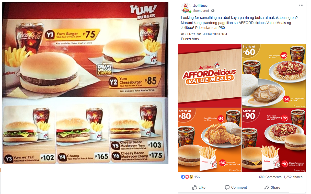 😂 Jollibee pricing strategy. Jollibee Fast. 20190225