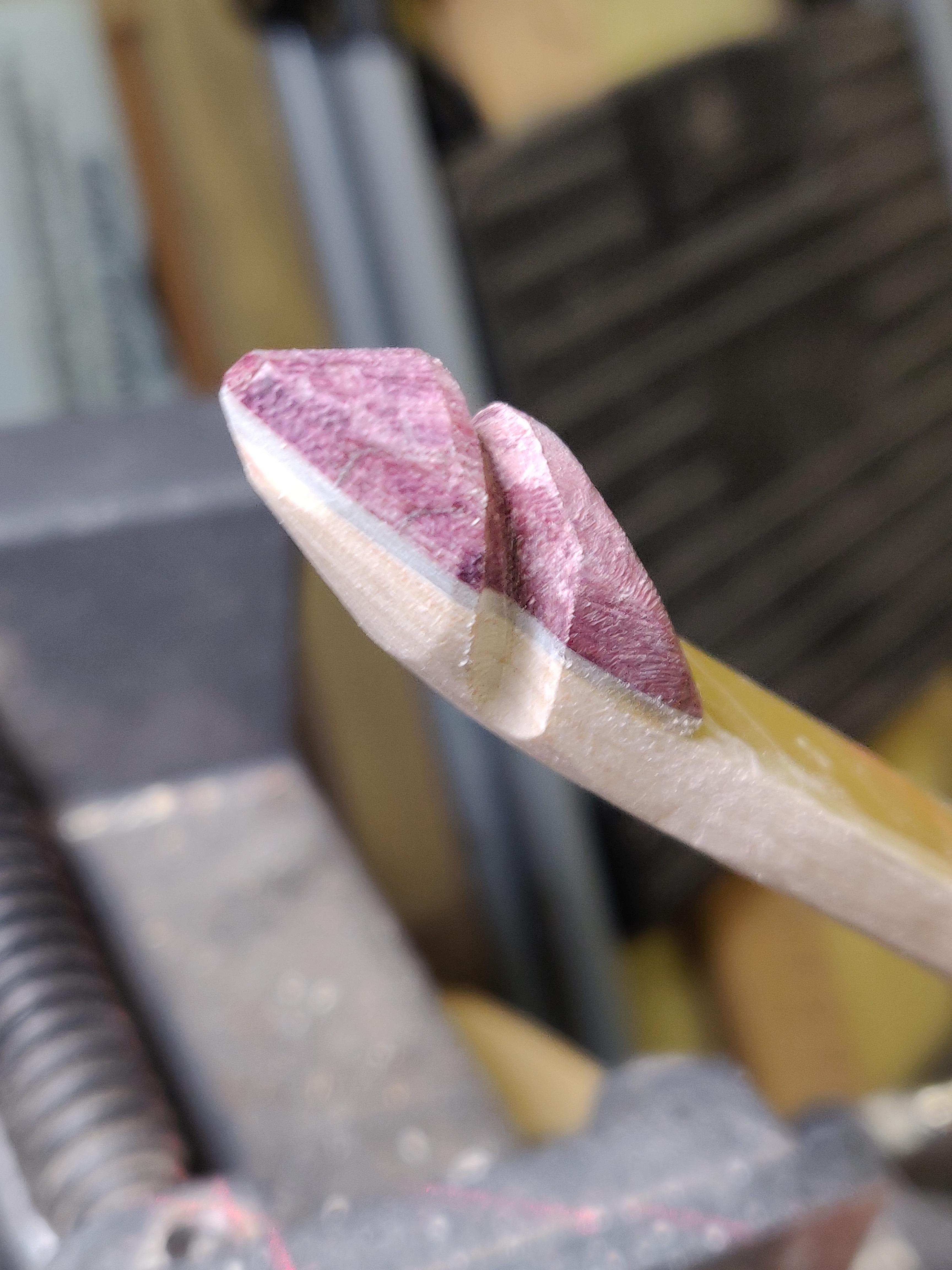 Maple fiberglass and purple hart longbow. r/Bowyer