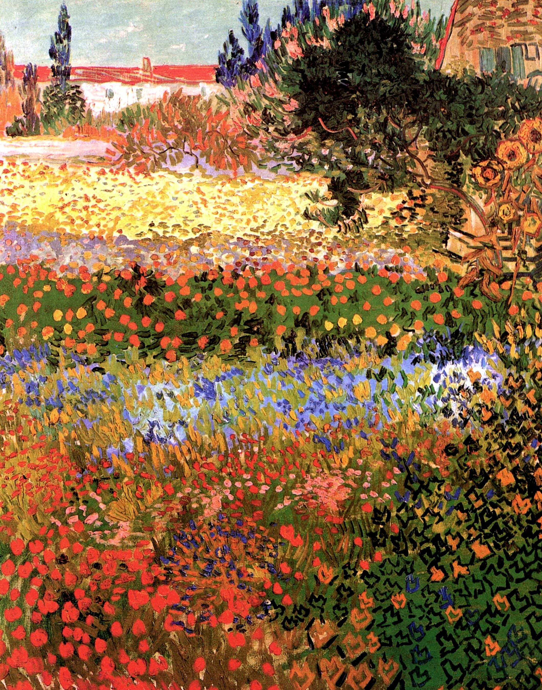 Flowering Garden, Vincent van Gogh, 1888 [2114 x 2691] r/ArtPorn
