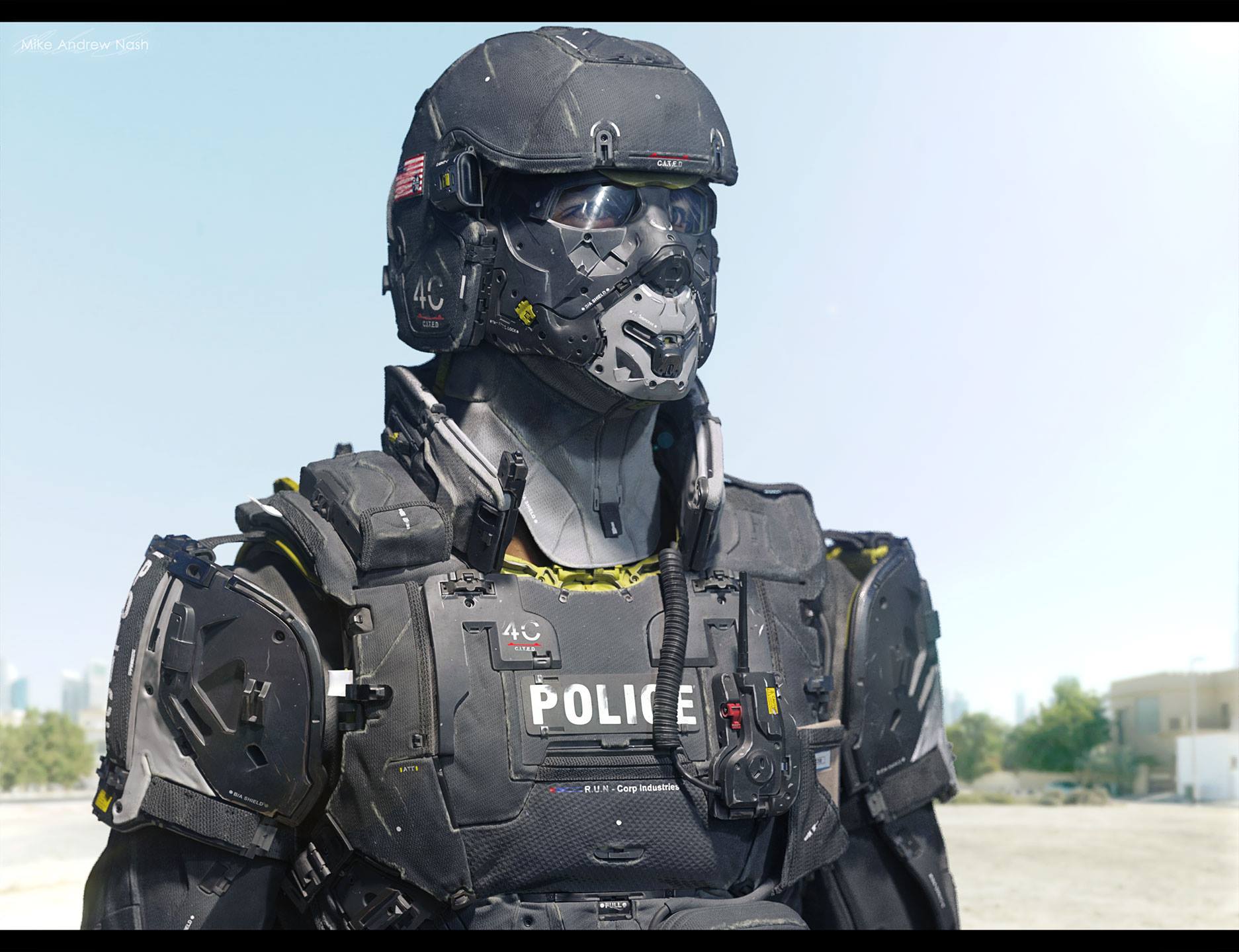 Futuristic Police Coronavirus ? Mike Andrew Nash r/3Dmodeling