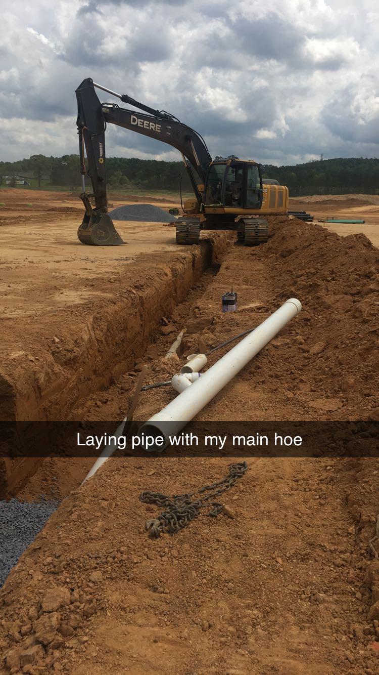 Laying Pipe r/Construction