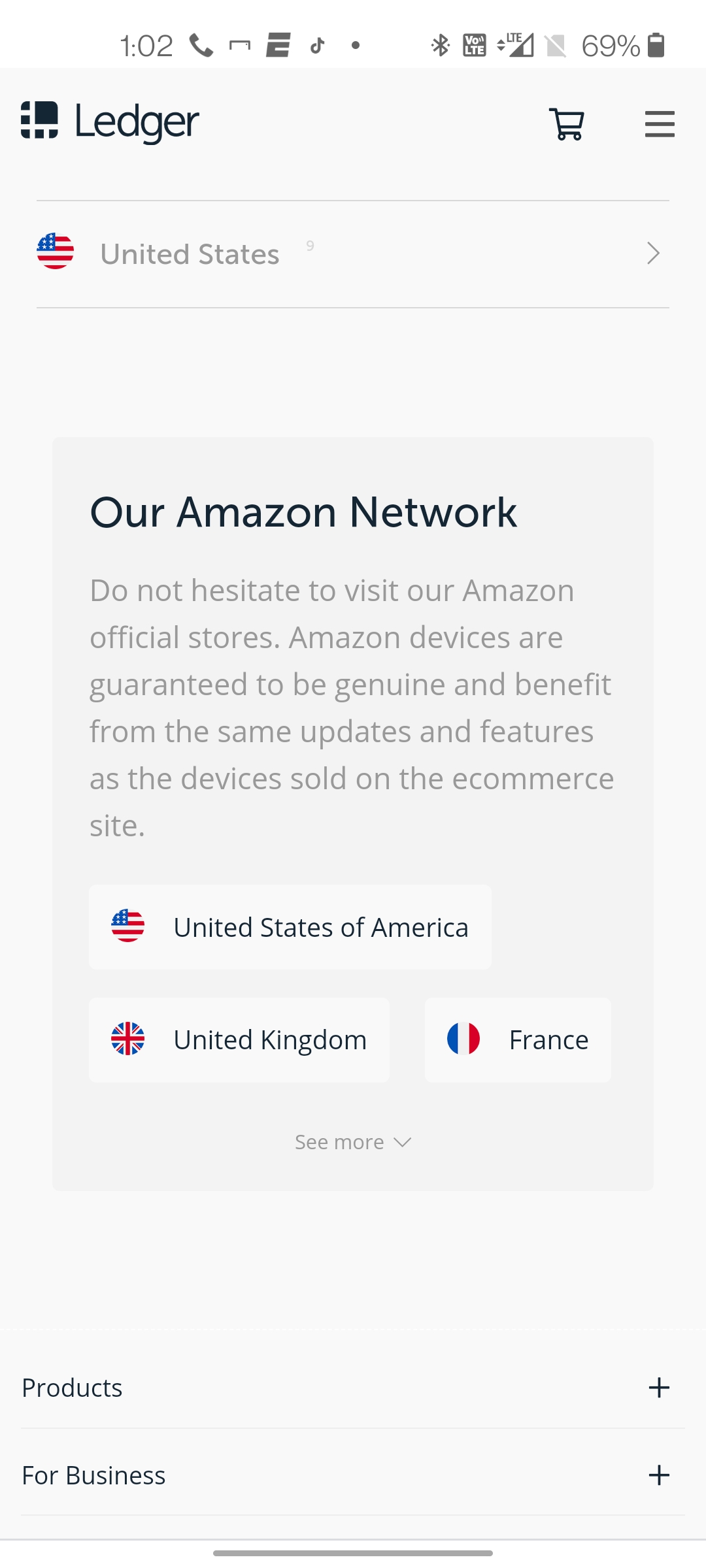 What do you guys think about buying a ledger from Amazon's ledger page, leaving the country