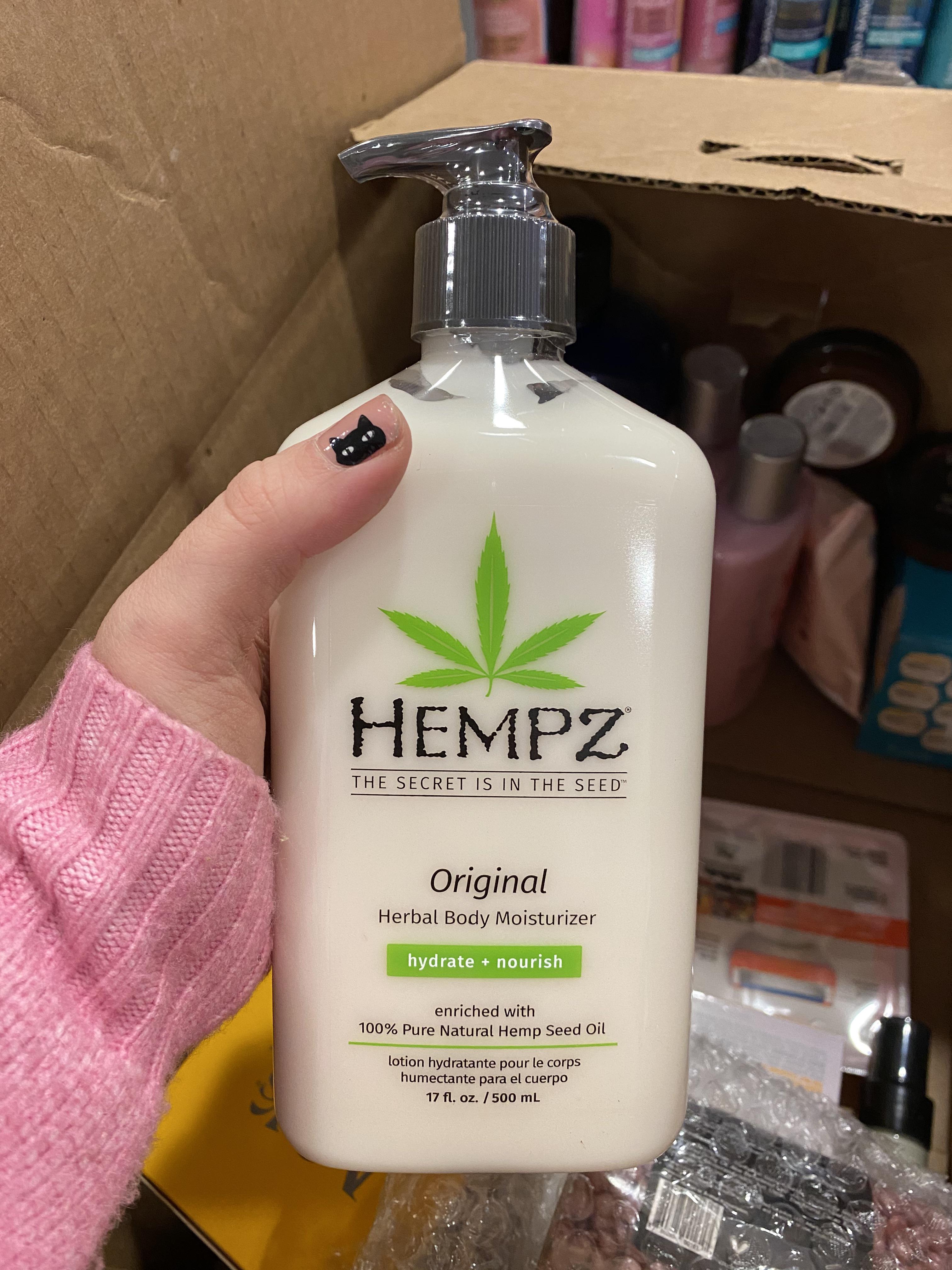 Hempz finally started sealing their bottles! Maybe I’ll damage out less of the “testers” our