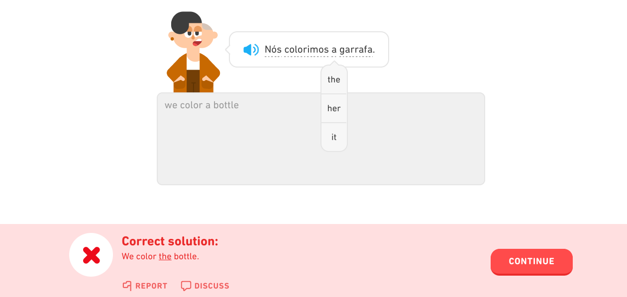 (genuine question) am i actually wrong for this, or the duolingo AI