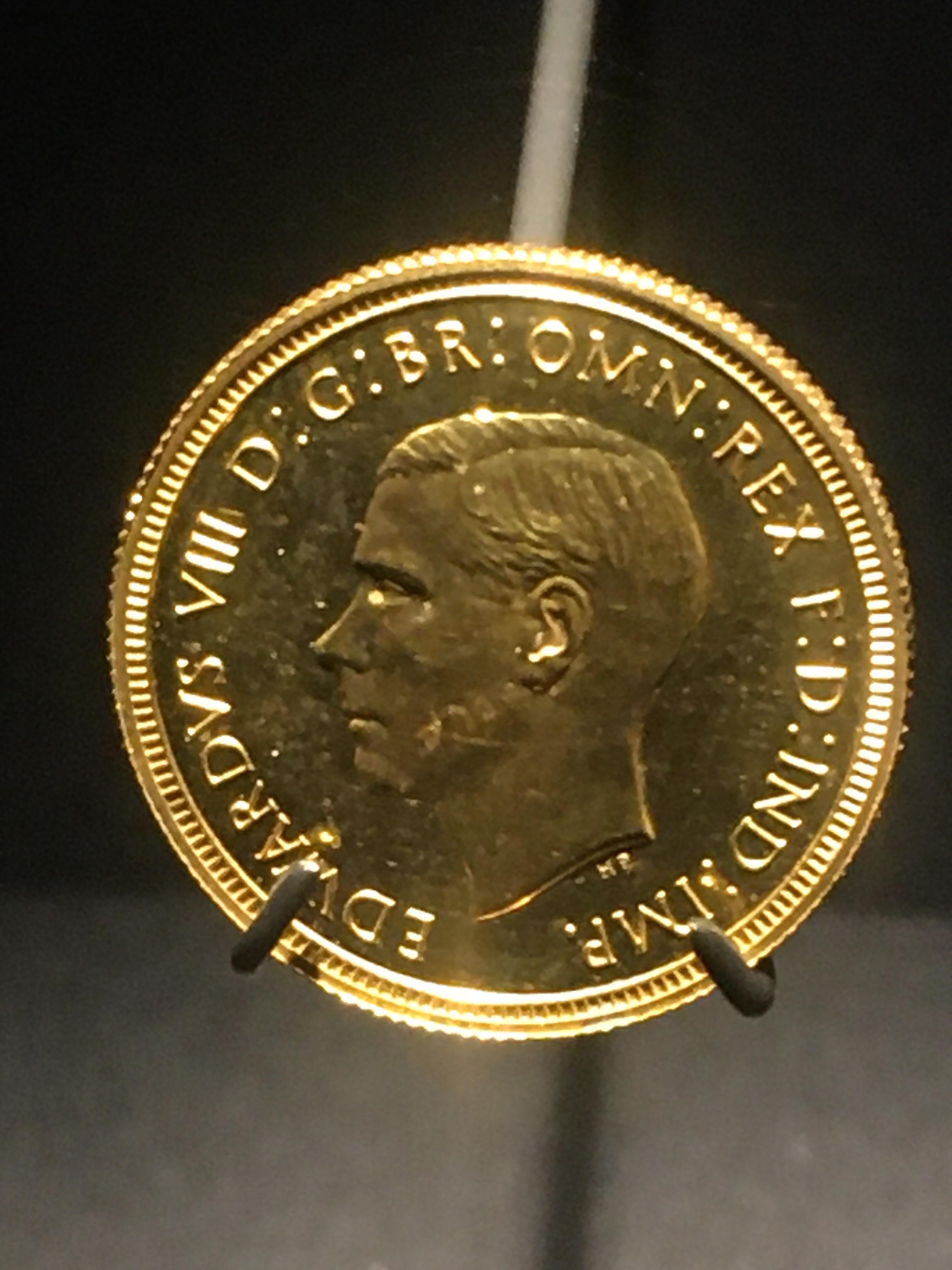 King Edward VIII Sovereign. Not mine unfortunately! I took the photo in