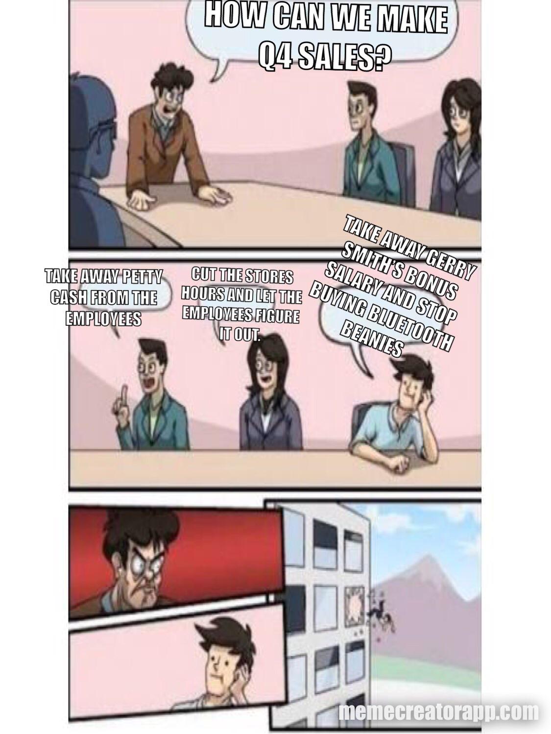 Office Depot in a nutshell. Take away from employees one step at a time