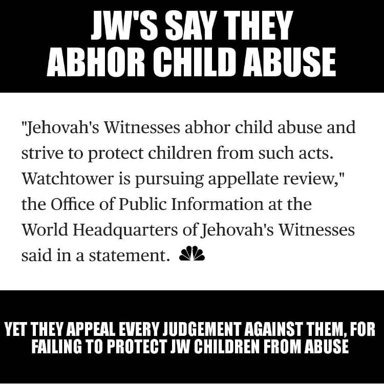 It’s really not about protecting children. r/exjw