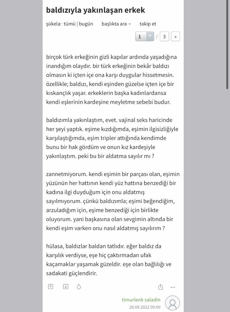 Ekşi Sözlük'te bir yazar, Eşini Baldızıyla aldatışını ve nedenini