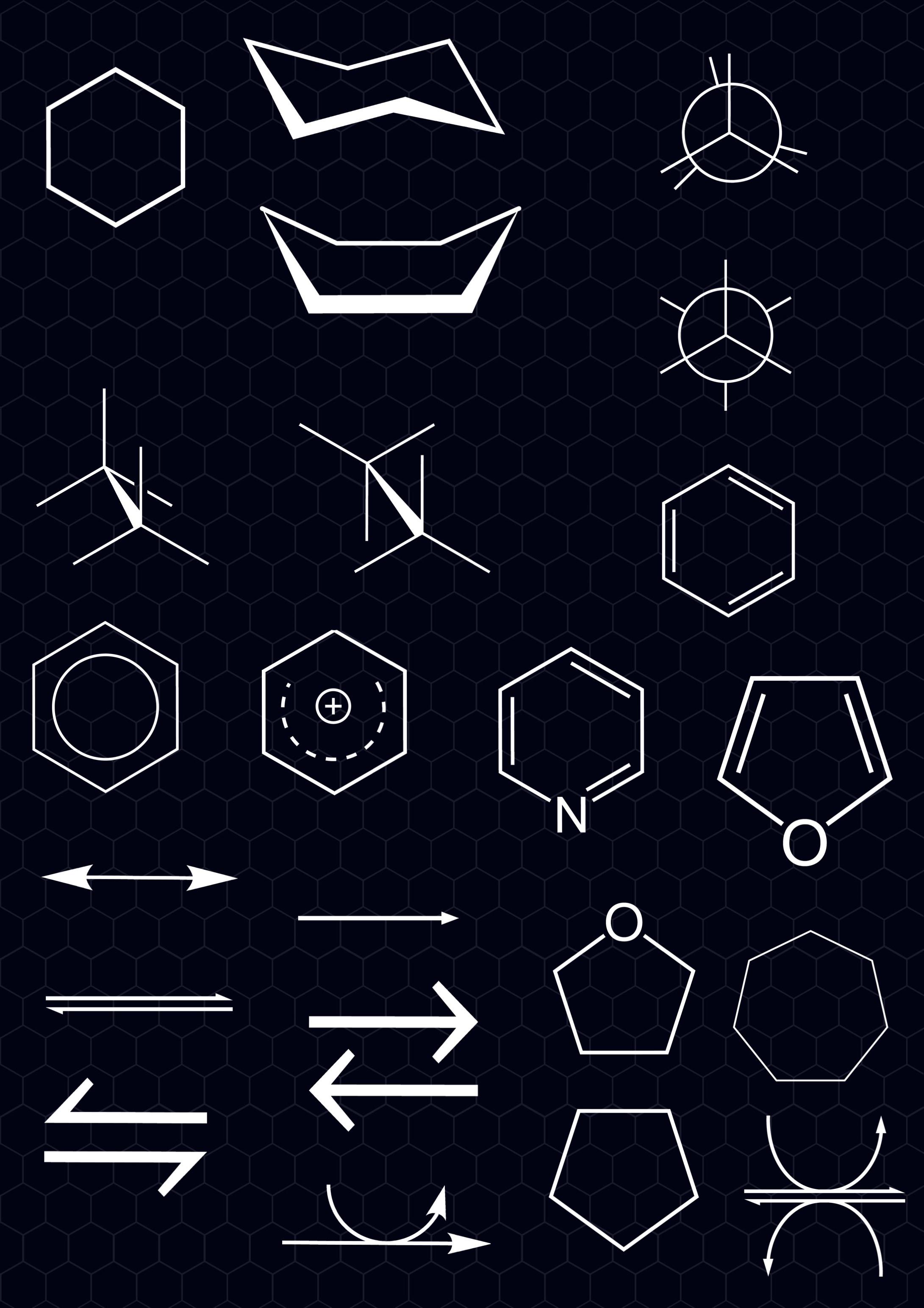 OBUY Organic Chemistry Stencil Drawing Template, Organic Chemistry Stencil