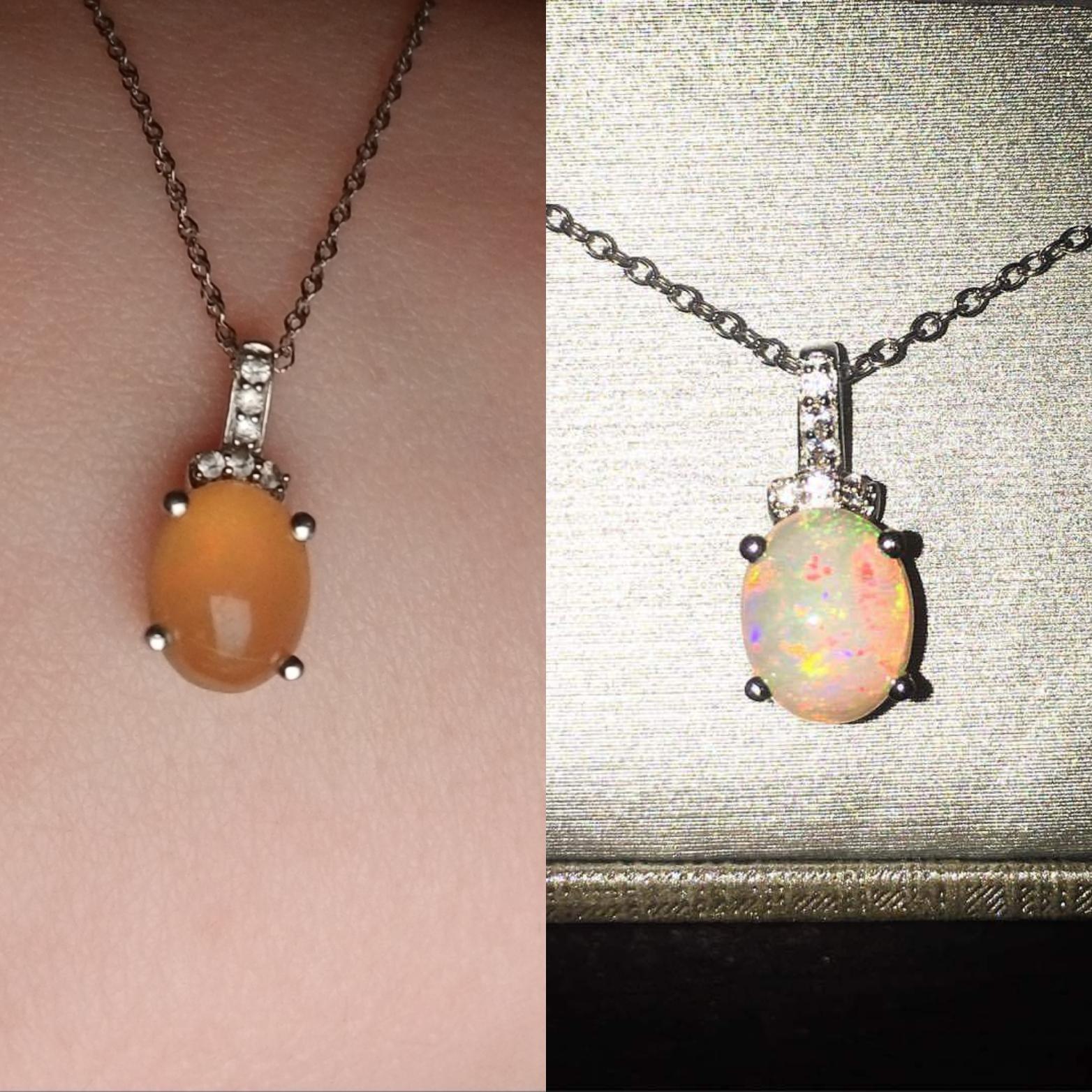 Help! My opal has lost it's color, can it be fixed? (Zales opal, one