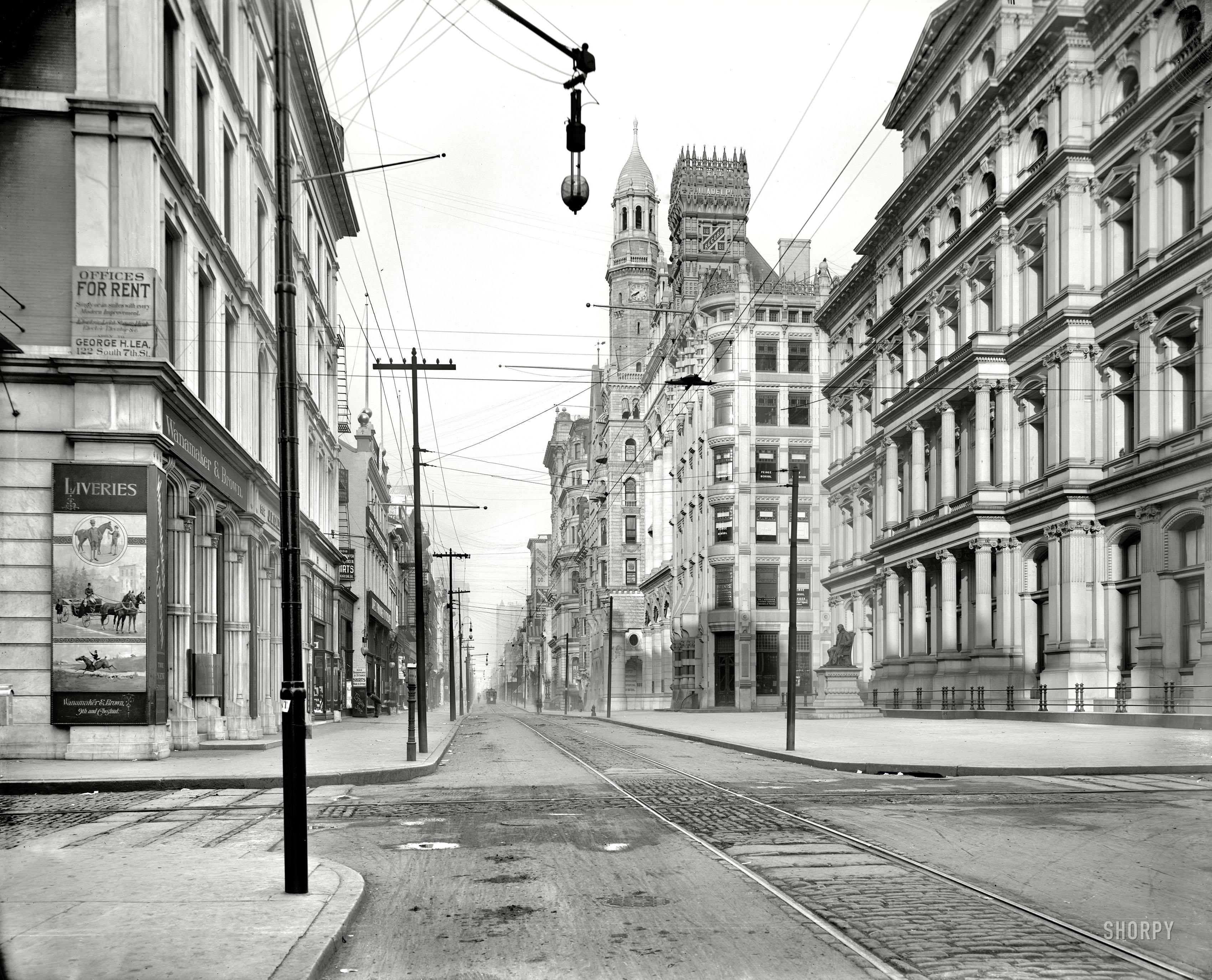 Chestnut St from 9th. Philadelphia, 1900. r/philadelphia