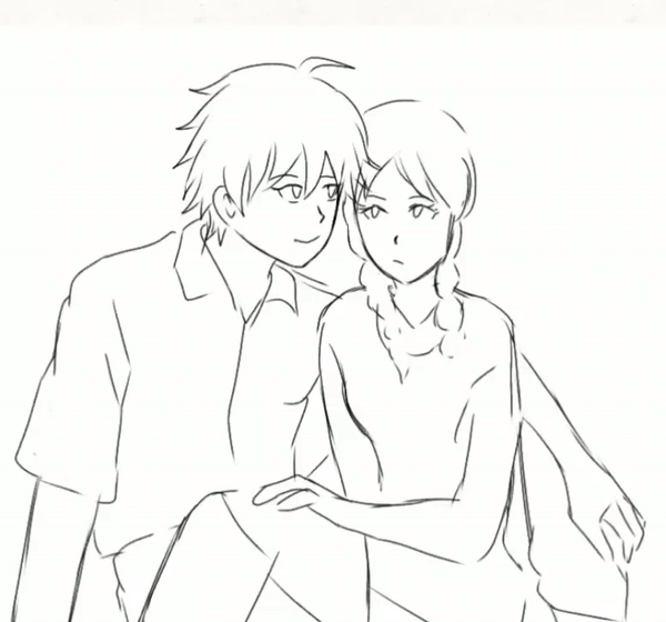 Anime Forehead Kiss Gif