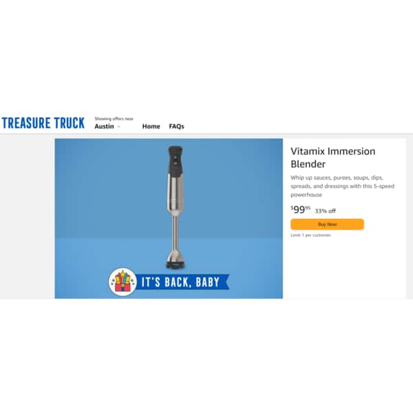 Amazon Treasure Truck Vitamix Immersion Blender 99.95 33 off r