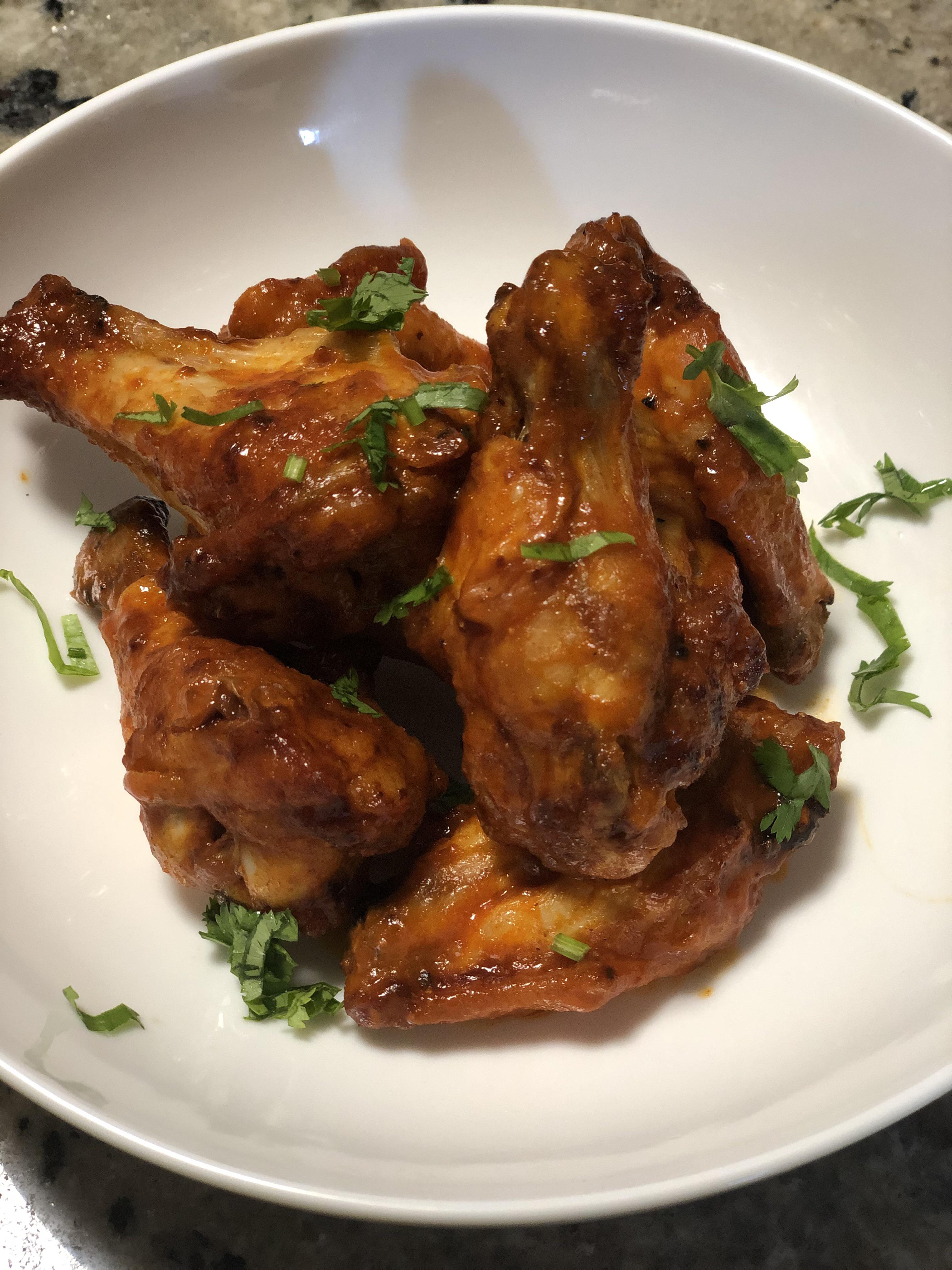 [Homemade] Air fried buffalo wings. r/food