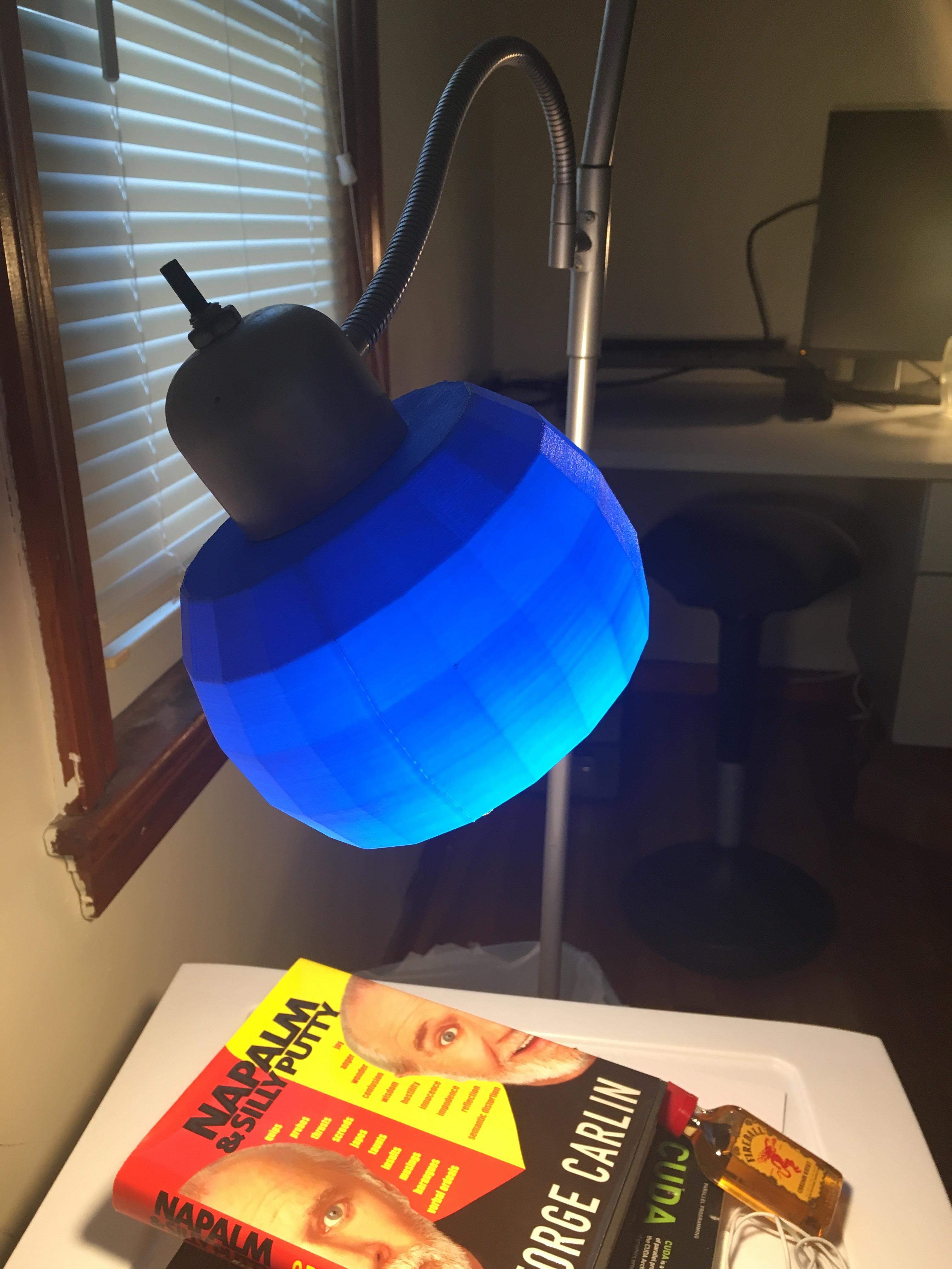Cheap lampshade cracked, so I printed a new one that looks better