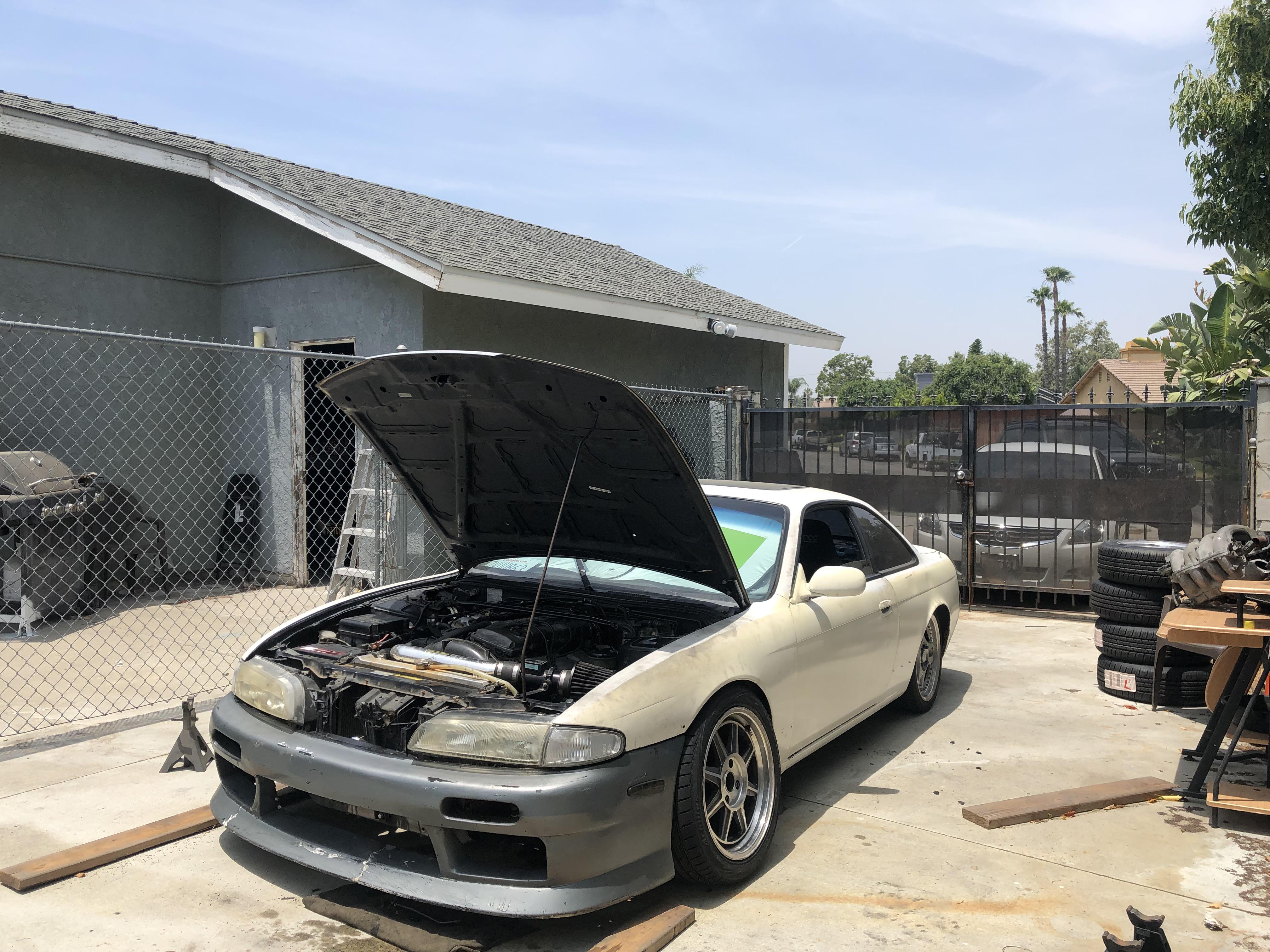 Getting my S14 ready for its first event! Having fuel issues tho. r/240sx