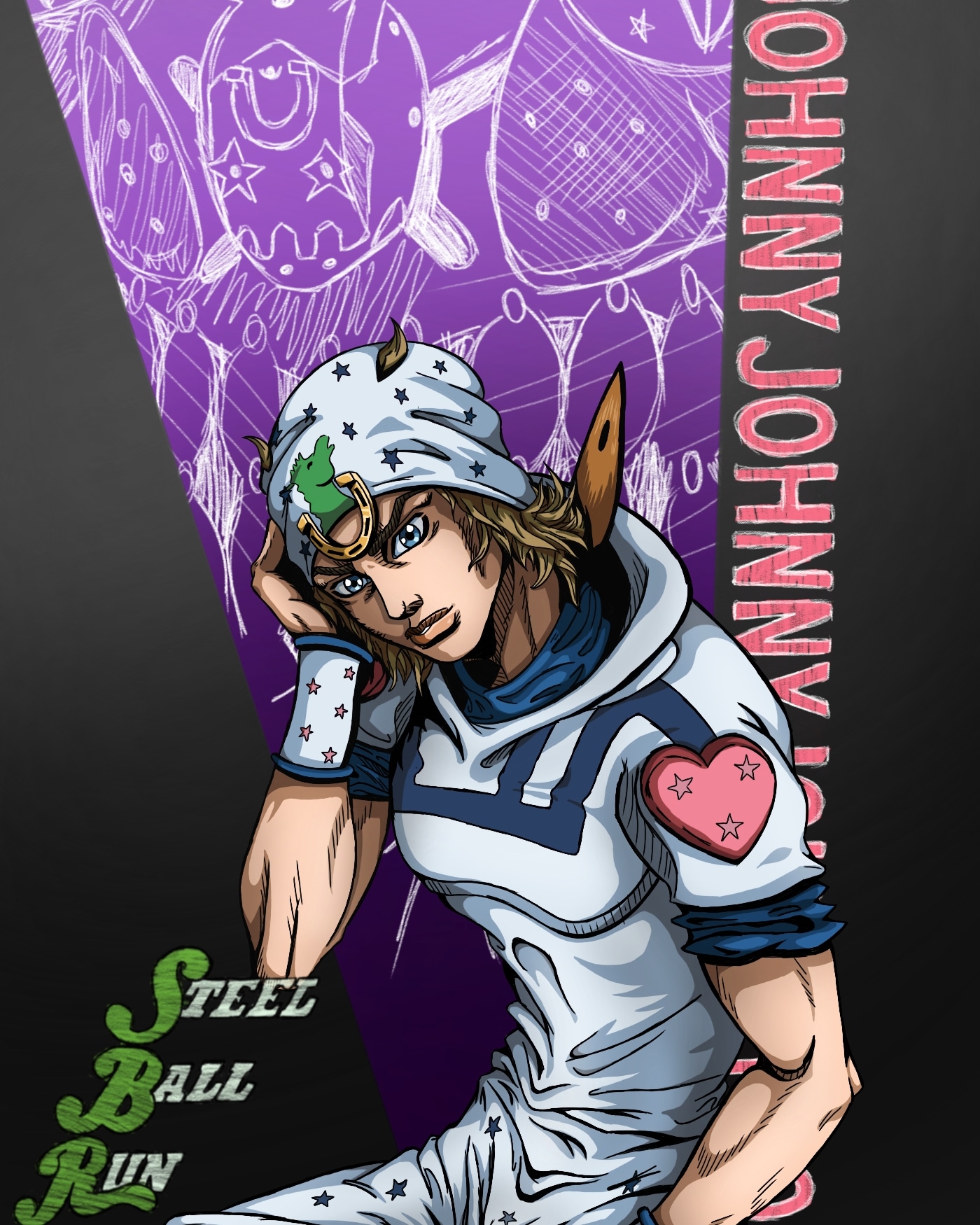 Johnny Joestar in anime style fanart by me 🌟 r/StardustCrusaders