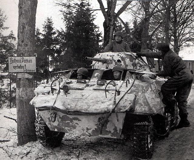 German/Luxembourg border; January 26, 1945. An M8 Greyhound scout