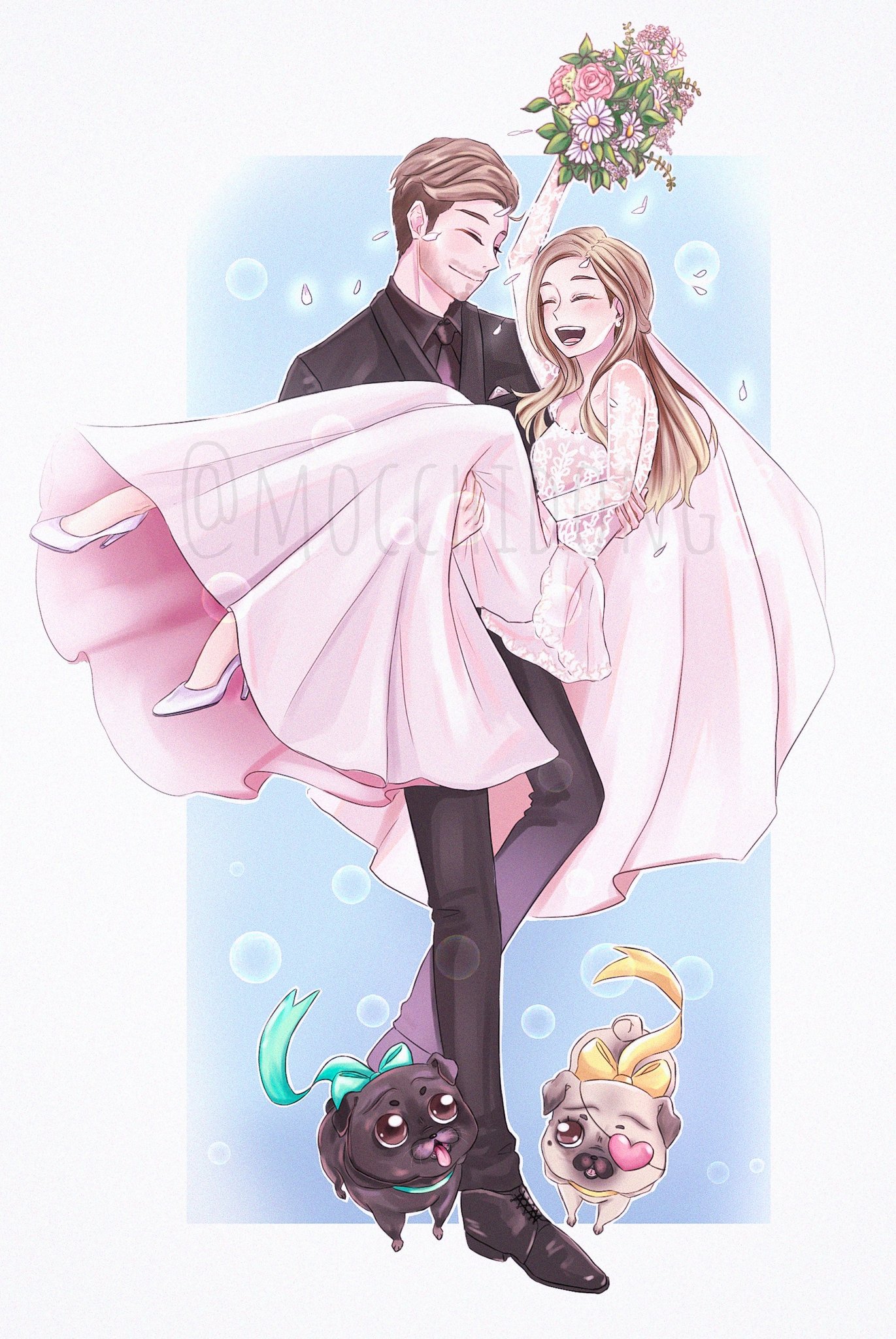 It's never too late to post fanart of their big day, right ? (fanart by