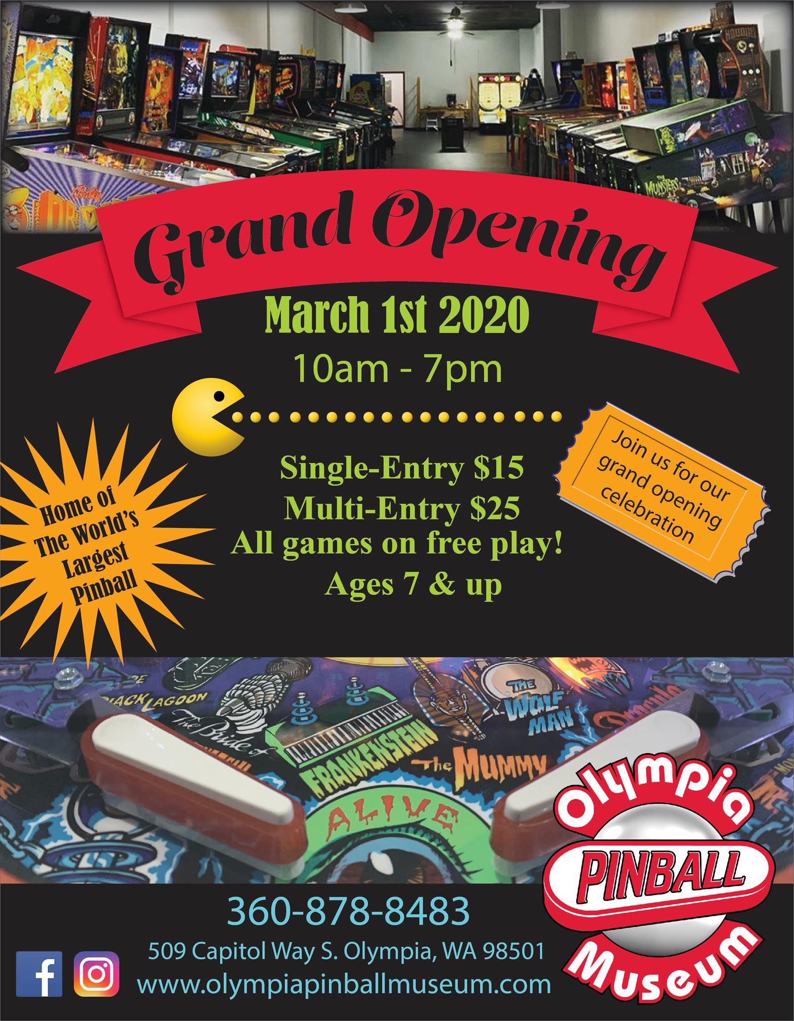 A pinball museum/arcade is opening in downtown Olympia, WA. r/pinball