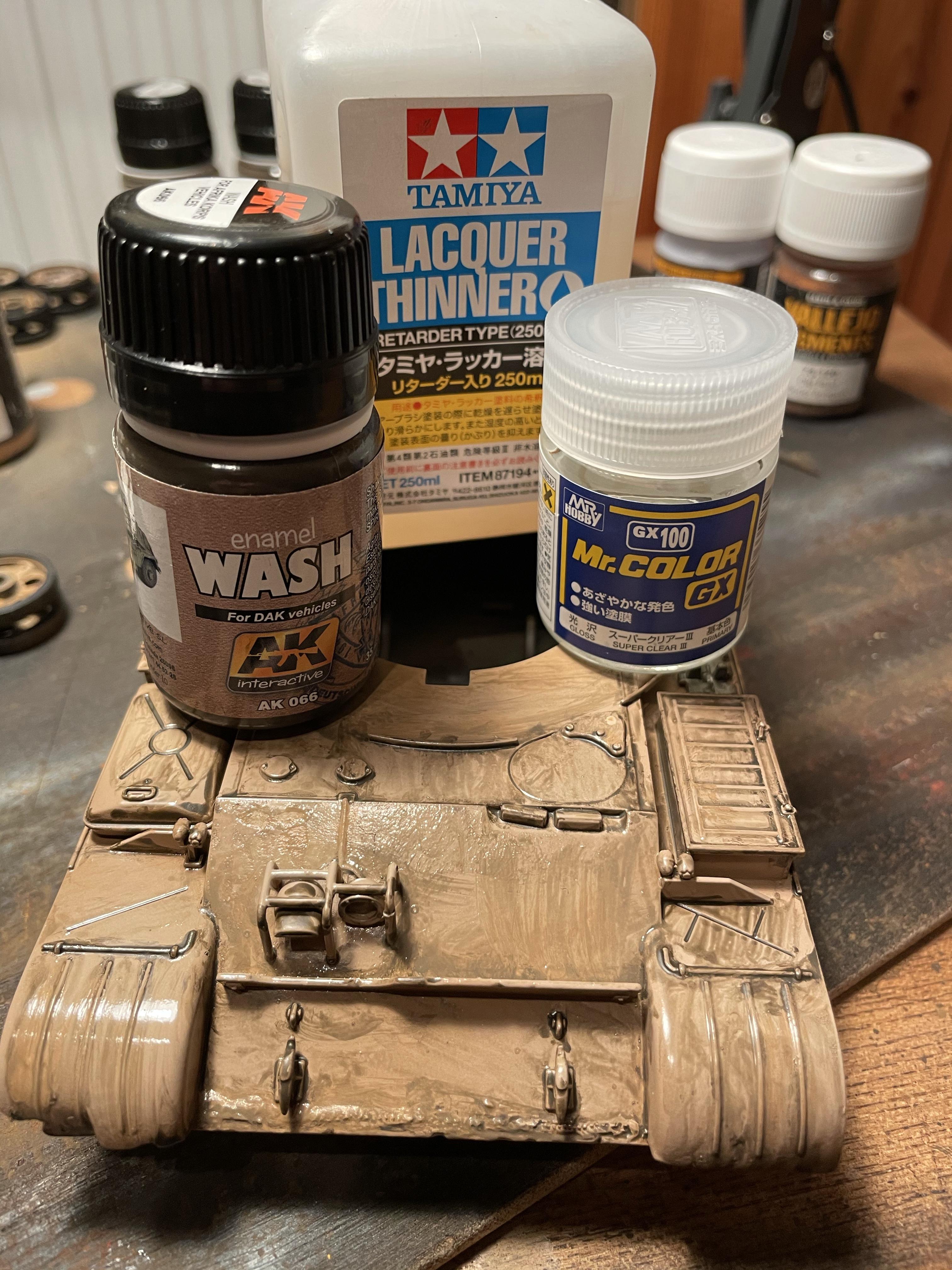 Please Help! When trying to do wash the Thinner keeps lifting paint