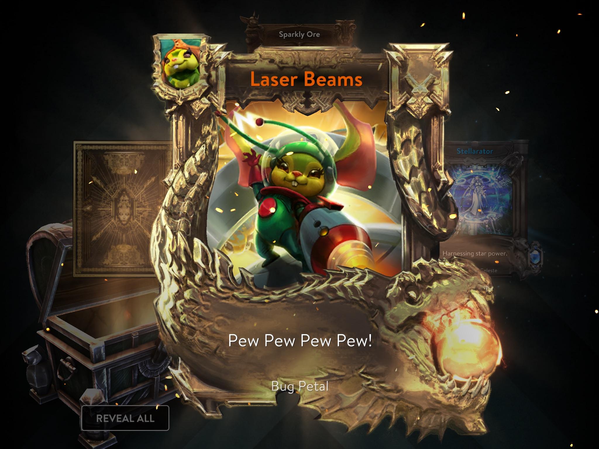 Just got a legendary card from a card chest! 360 essence for 399 glory