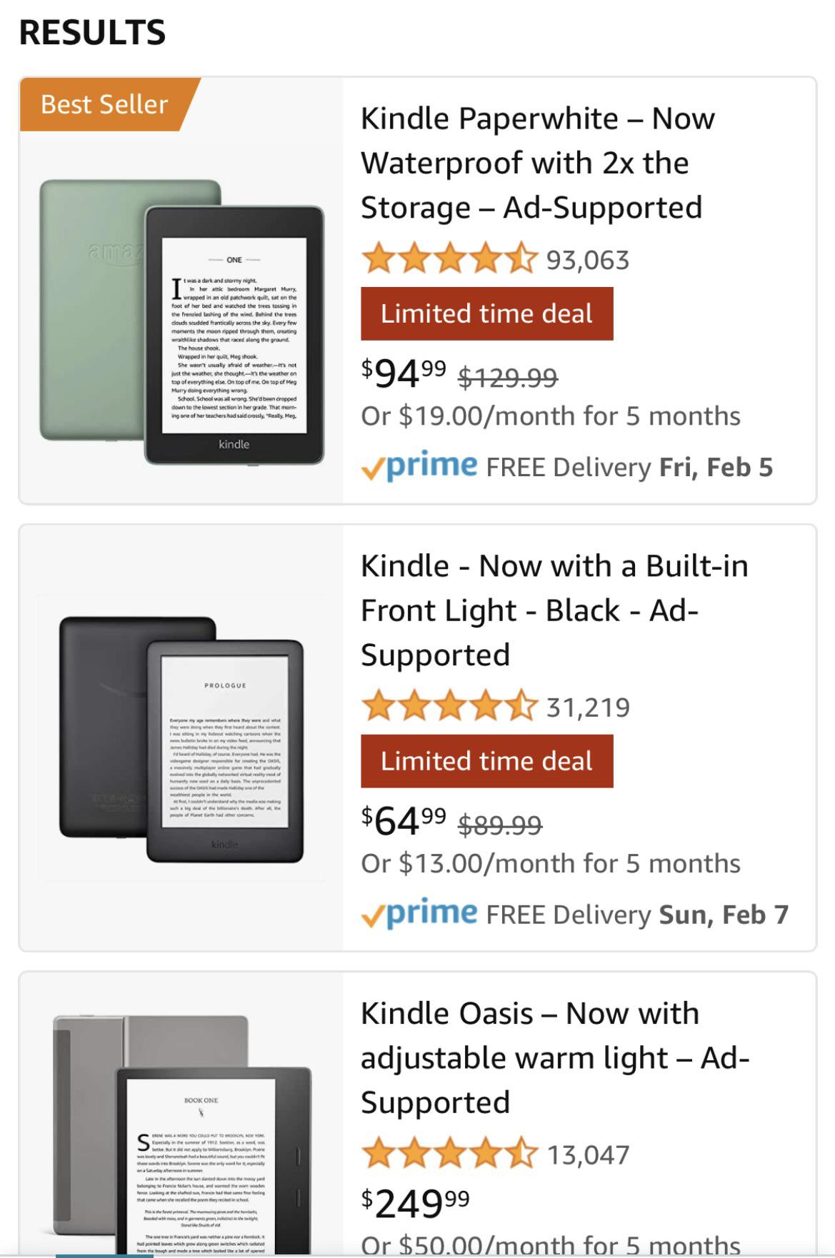 USA Store Valentines Day Kindle sale. Basic and Paperwhite only it