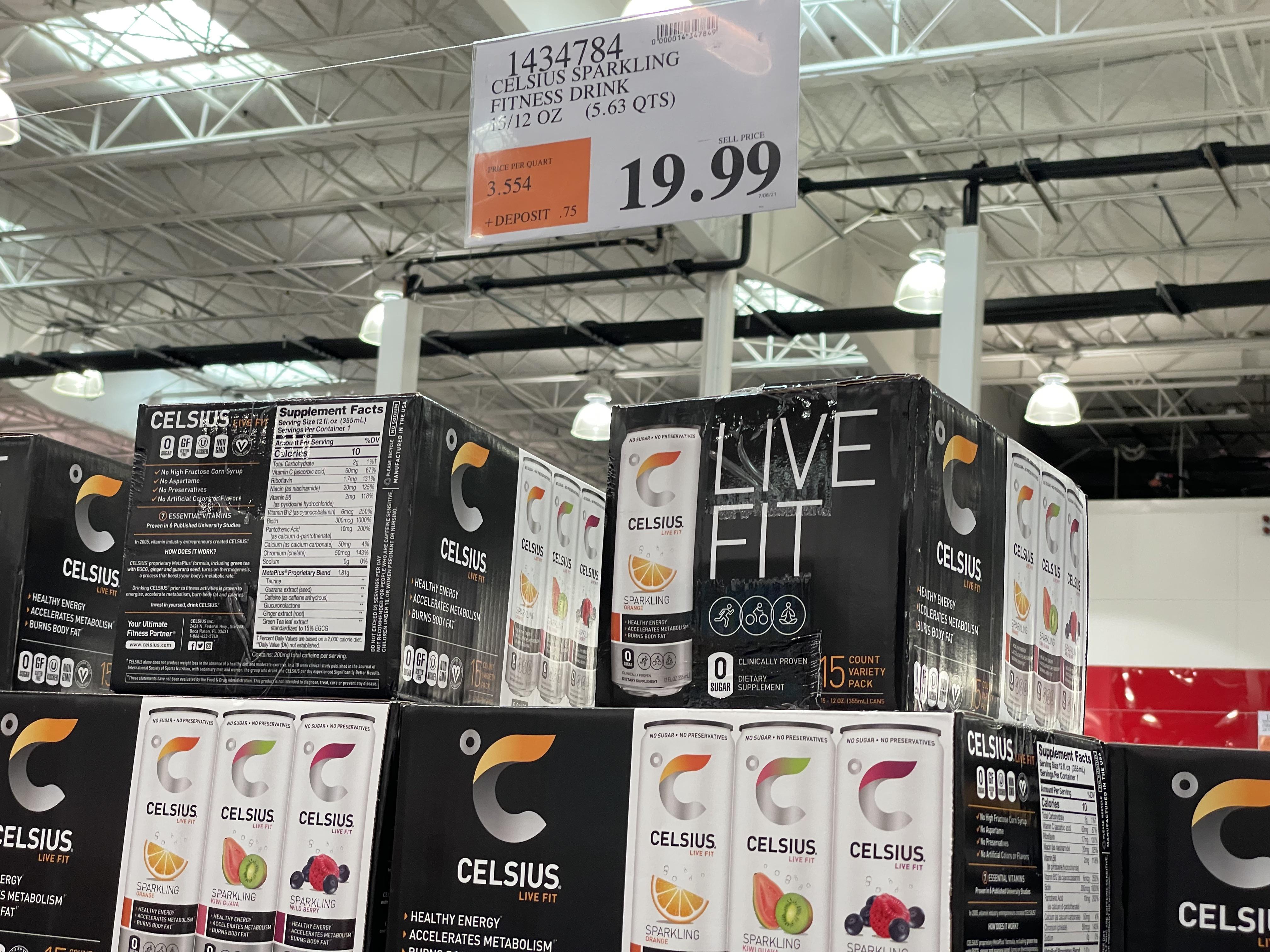 Finally found Celsius at Costco. Decently priced at 1.33 + deposit