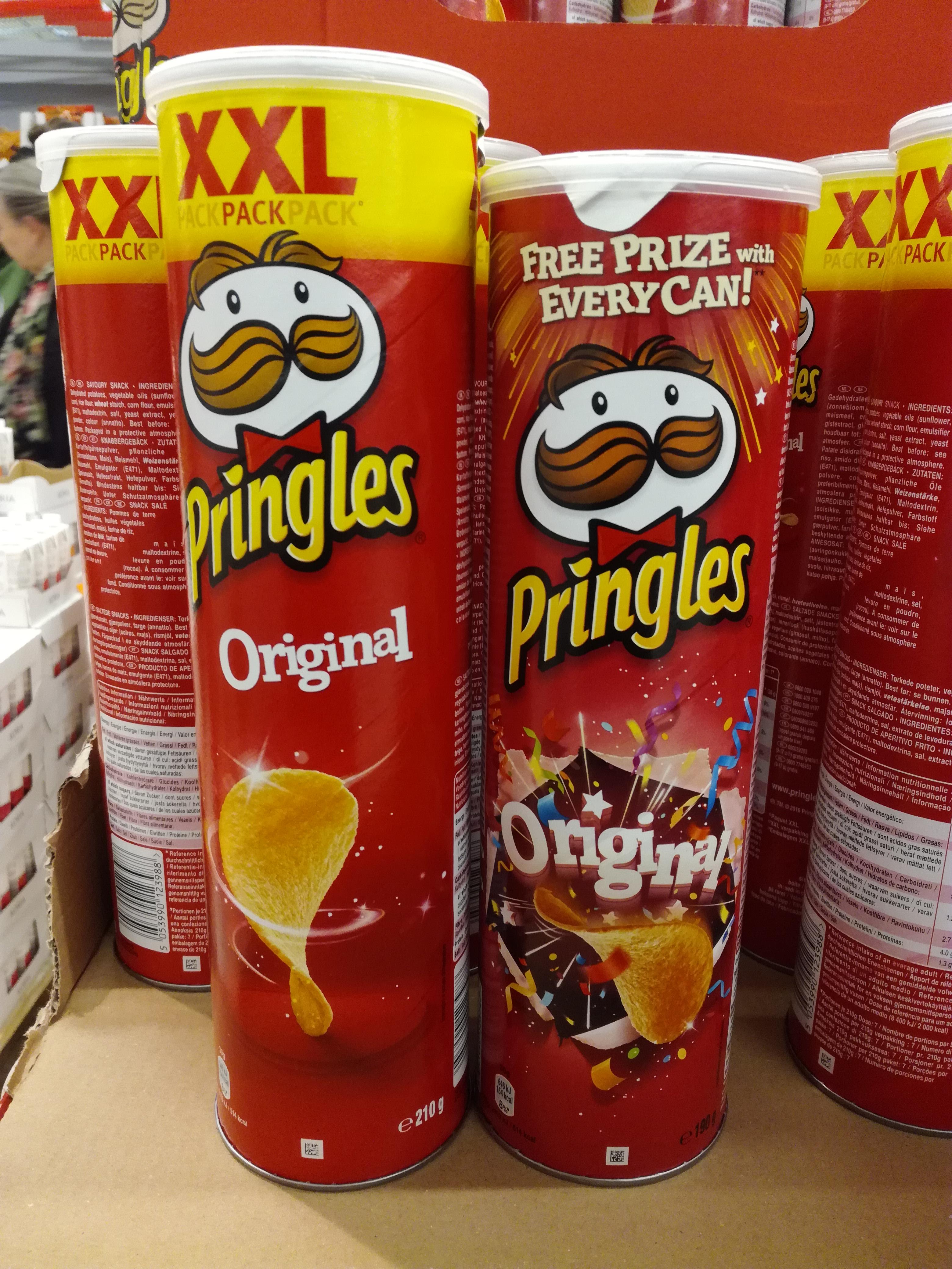 Pringles' new "XXL pack" has got propably like 5 chips more than the